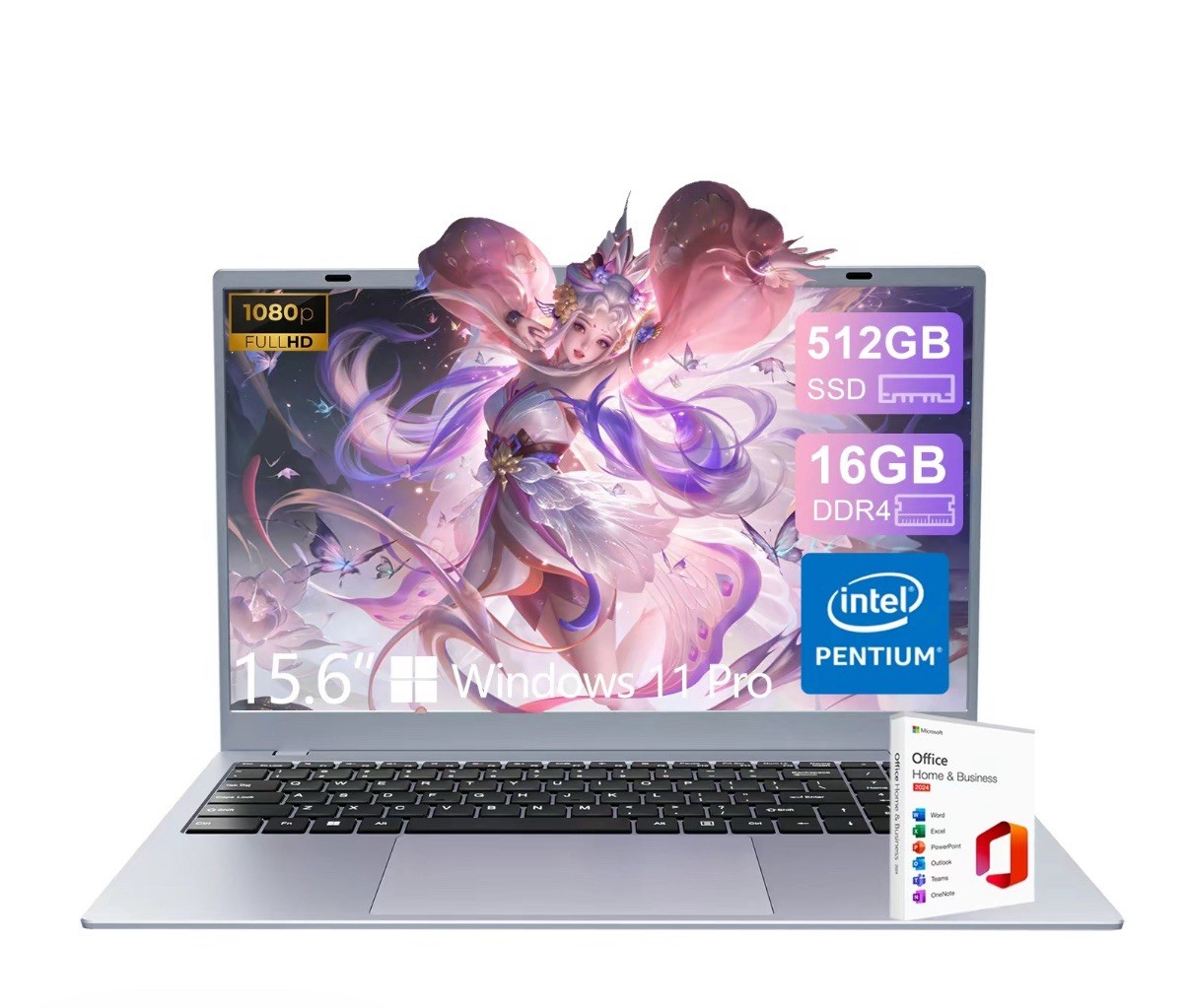 15.6-inch laptop computer Intel Pentium Gold 6500Y dual-core processor 16GB ram
