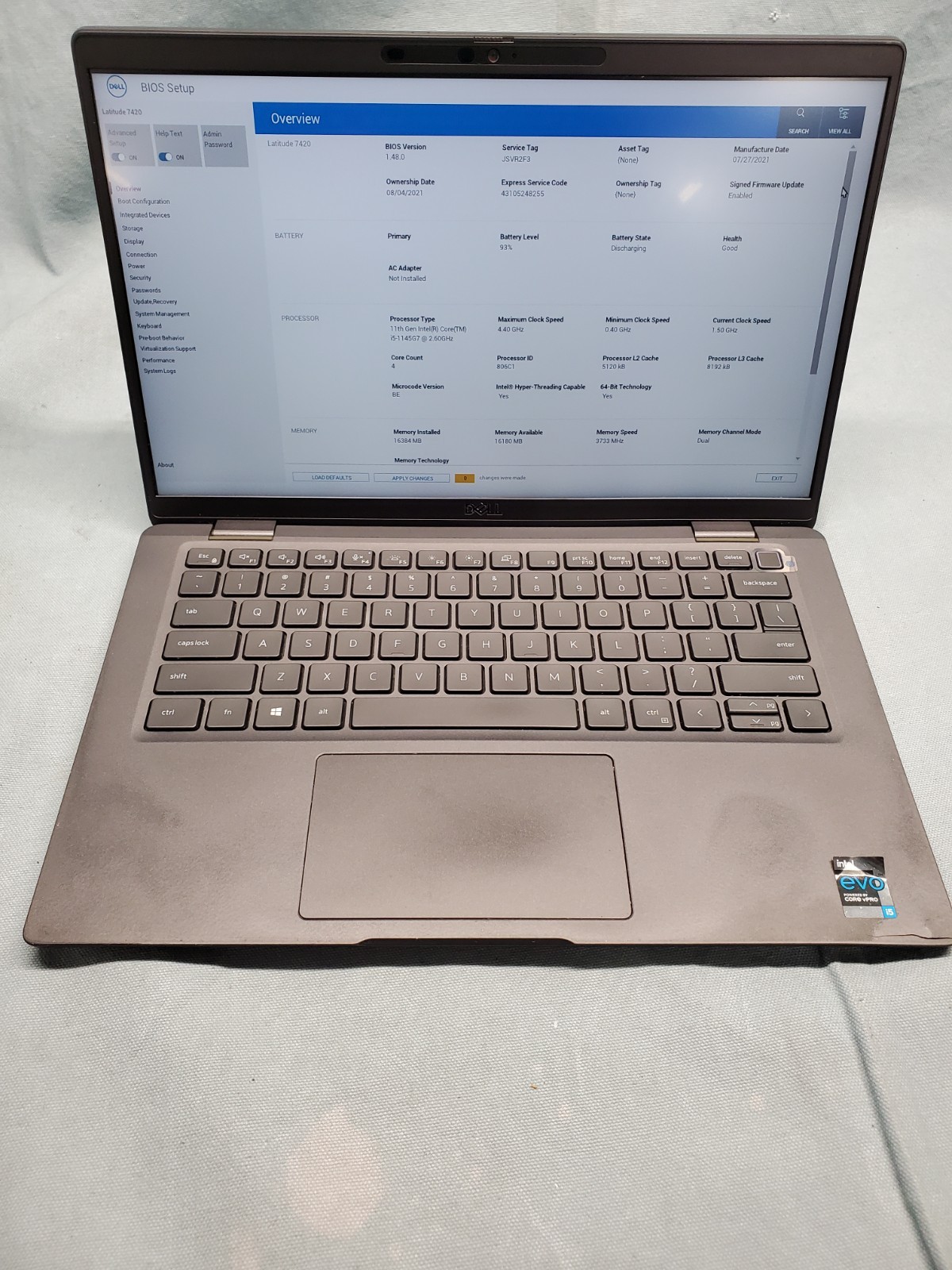 Dell Latitude 7420 i5 1145G7 2.60GHz/ 16GB/ No SSD 1920×1080 #2653