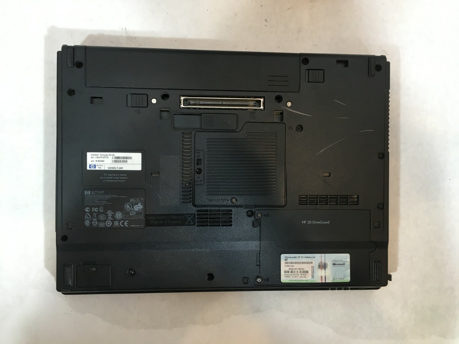 HP Compaq 6510b Core 2 Duo No Ram Bad Screen Powers On Does Not Boot- FT