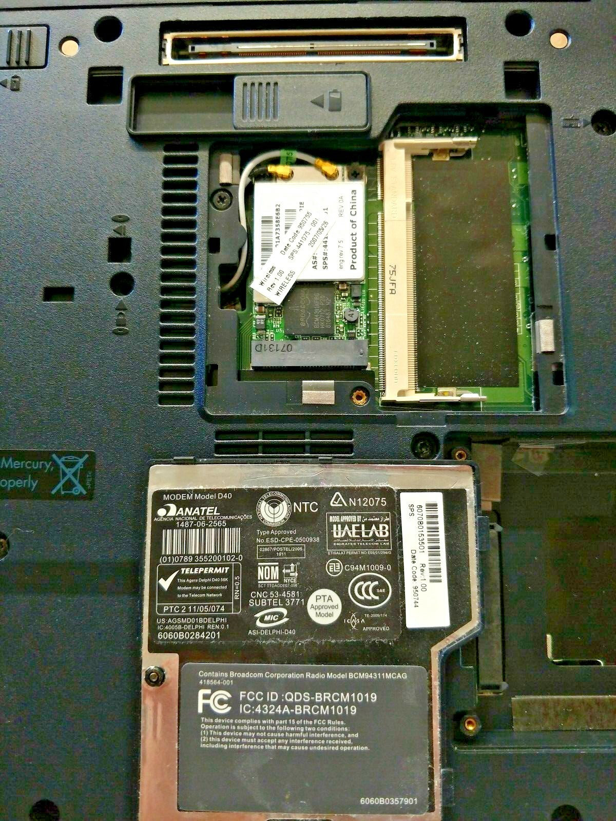 HP Compaq 6715b AMD Turion 1.6GHz,1024Mb,Bluetooth+Wi-Fi(NO HDD,caddy,Opt.Dr,AC)