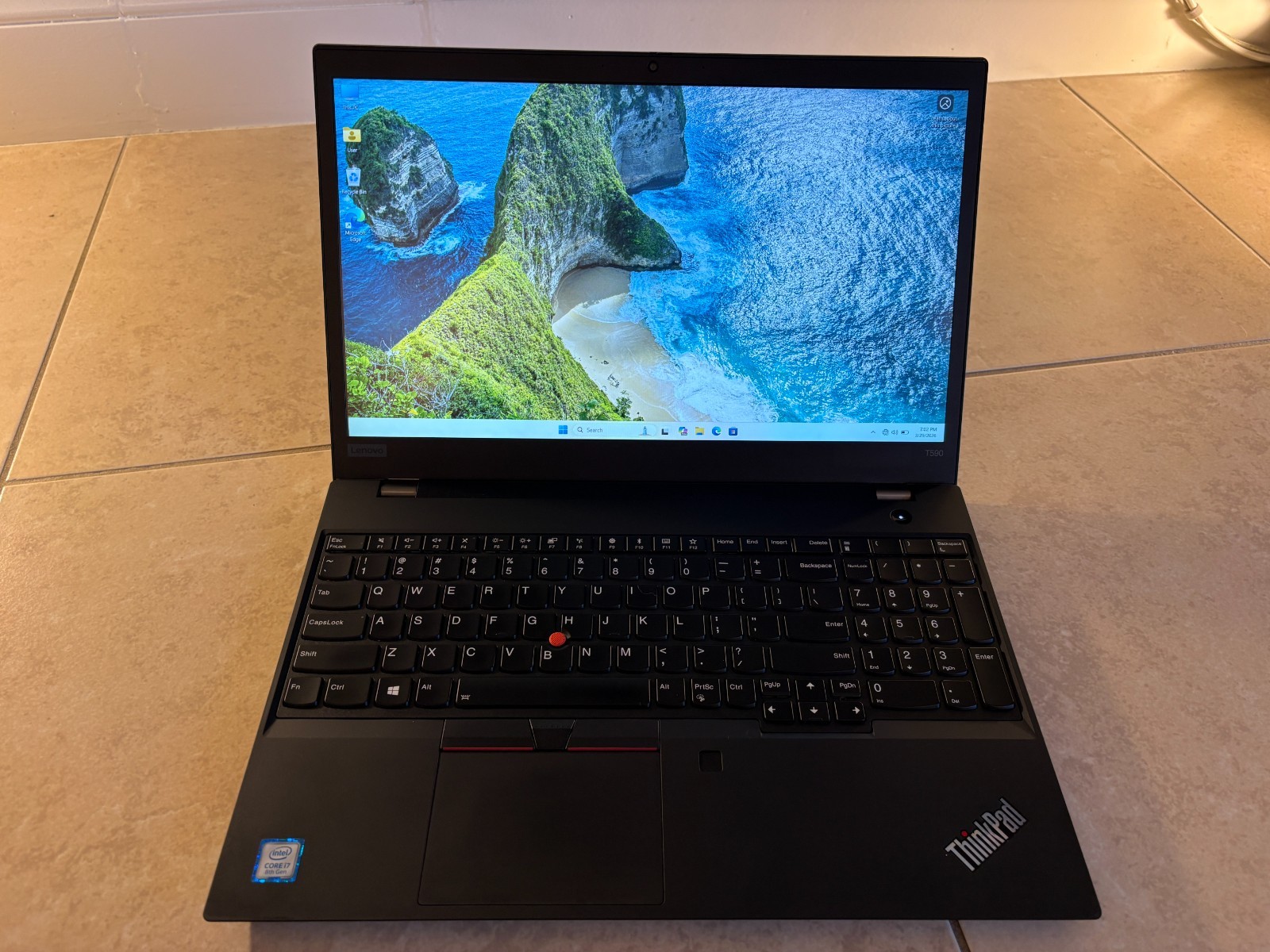 Lenovo ThinkPad T590 i7-8565U 16GB RAM 512GB SSD Windows 11 Pro 15.6″ Laptop