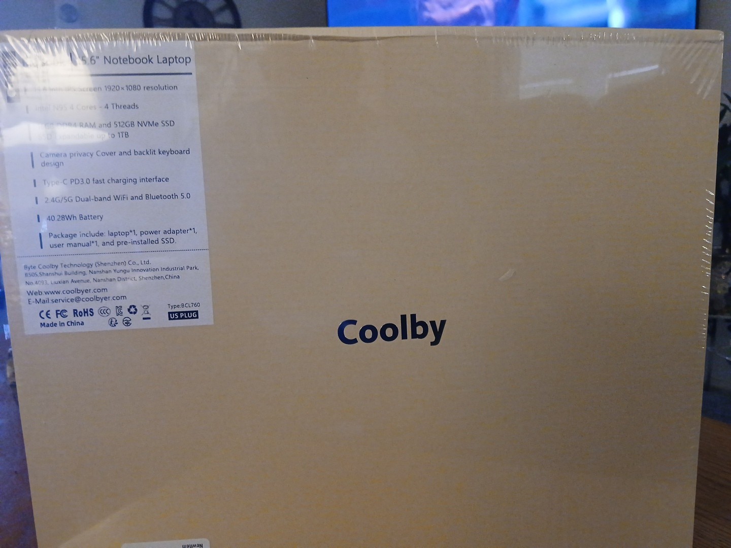 Coolby 15.6 Silent Ultra Laptop 10th Gen Intel Gemini Lake N4120 512GB Win 11pro