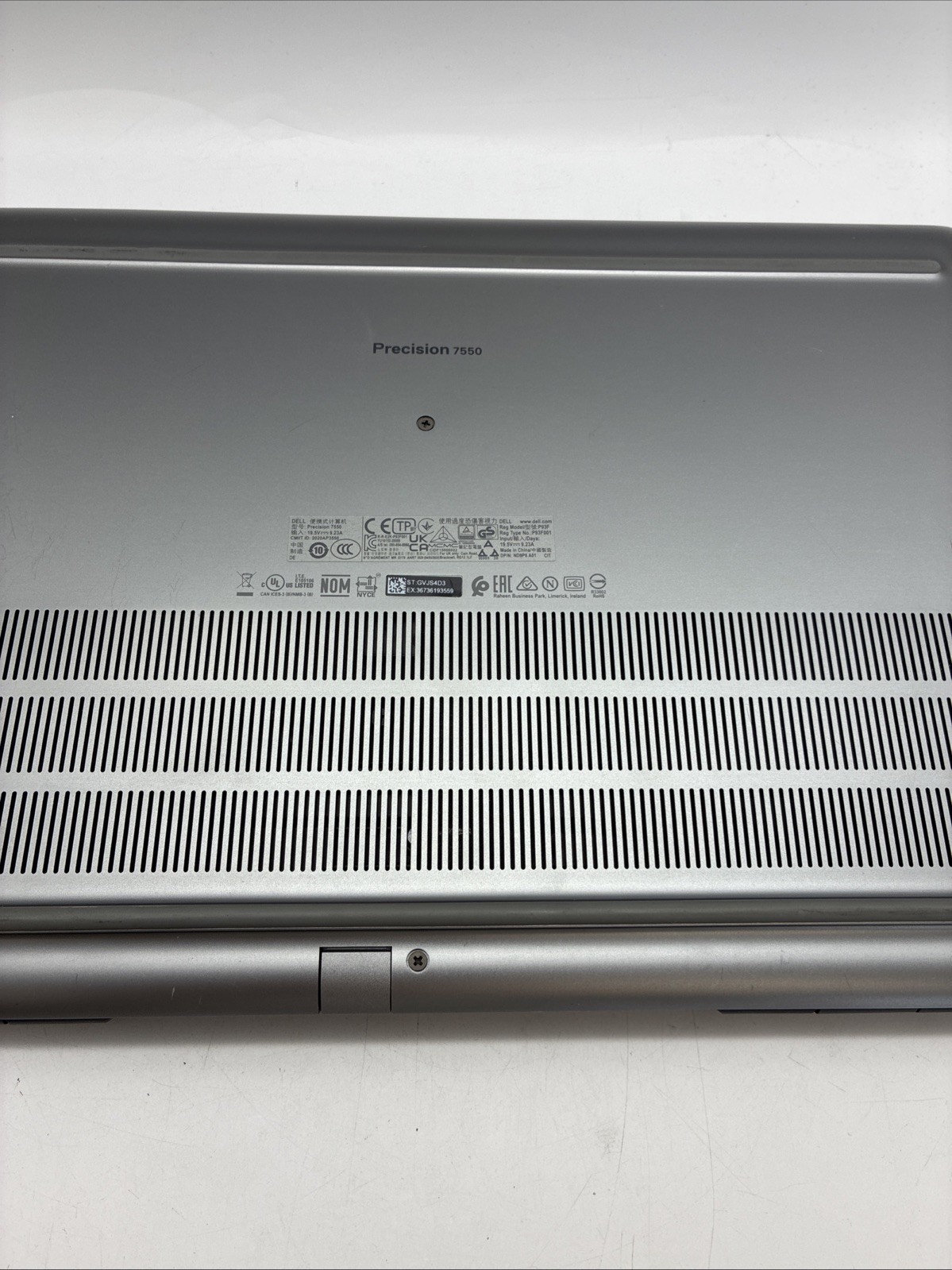 Dell Precision 7550 NVIDIA Quadro RTX 3000 2.4GHz Intel Core i9-10 32GB 512 (L2)