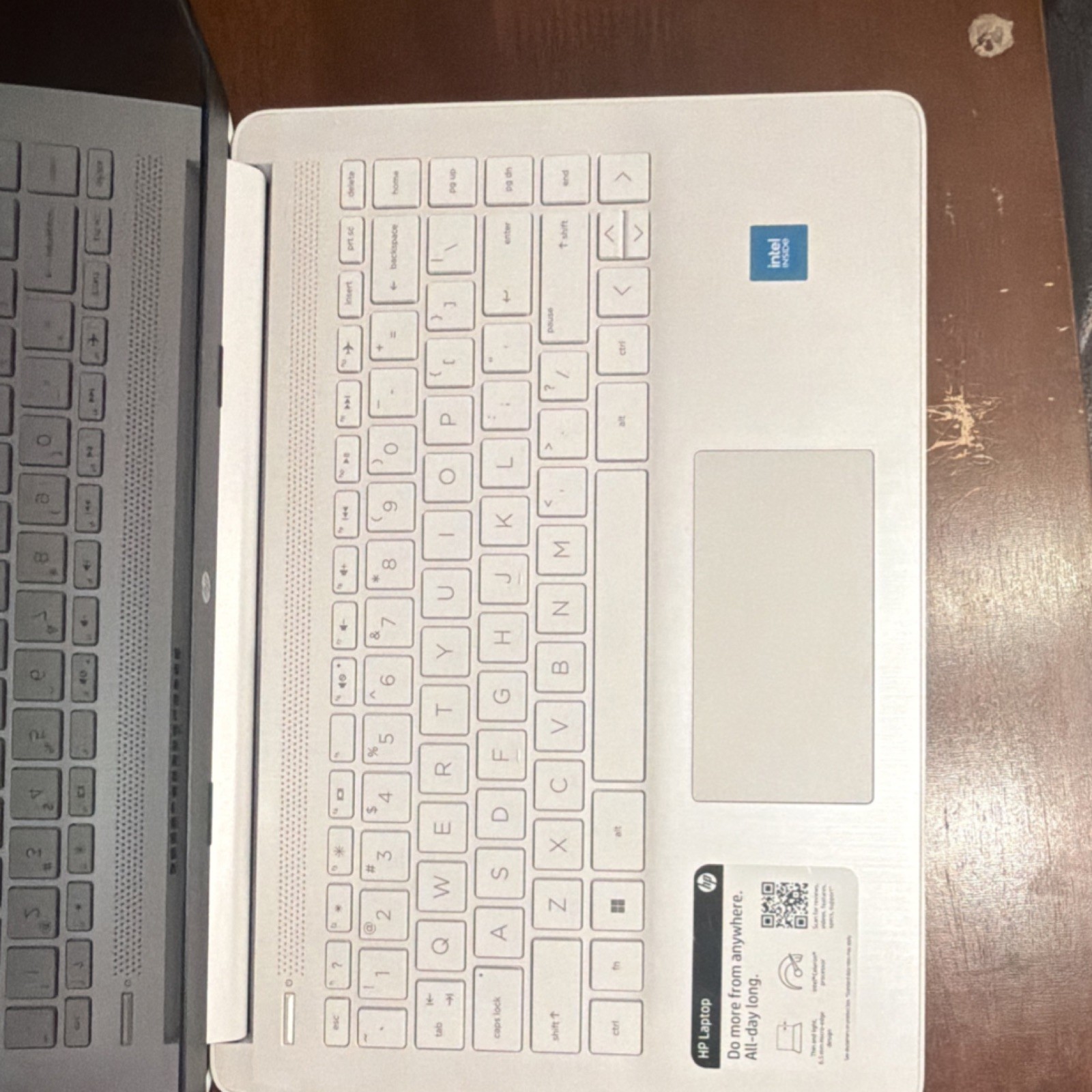 HP 15-inch White Laptop Intel Built-in Webcam Wi-Fi Microphone