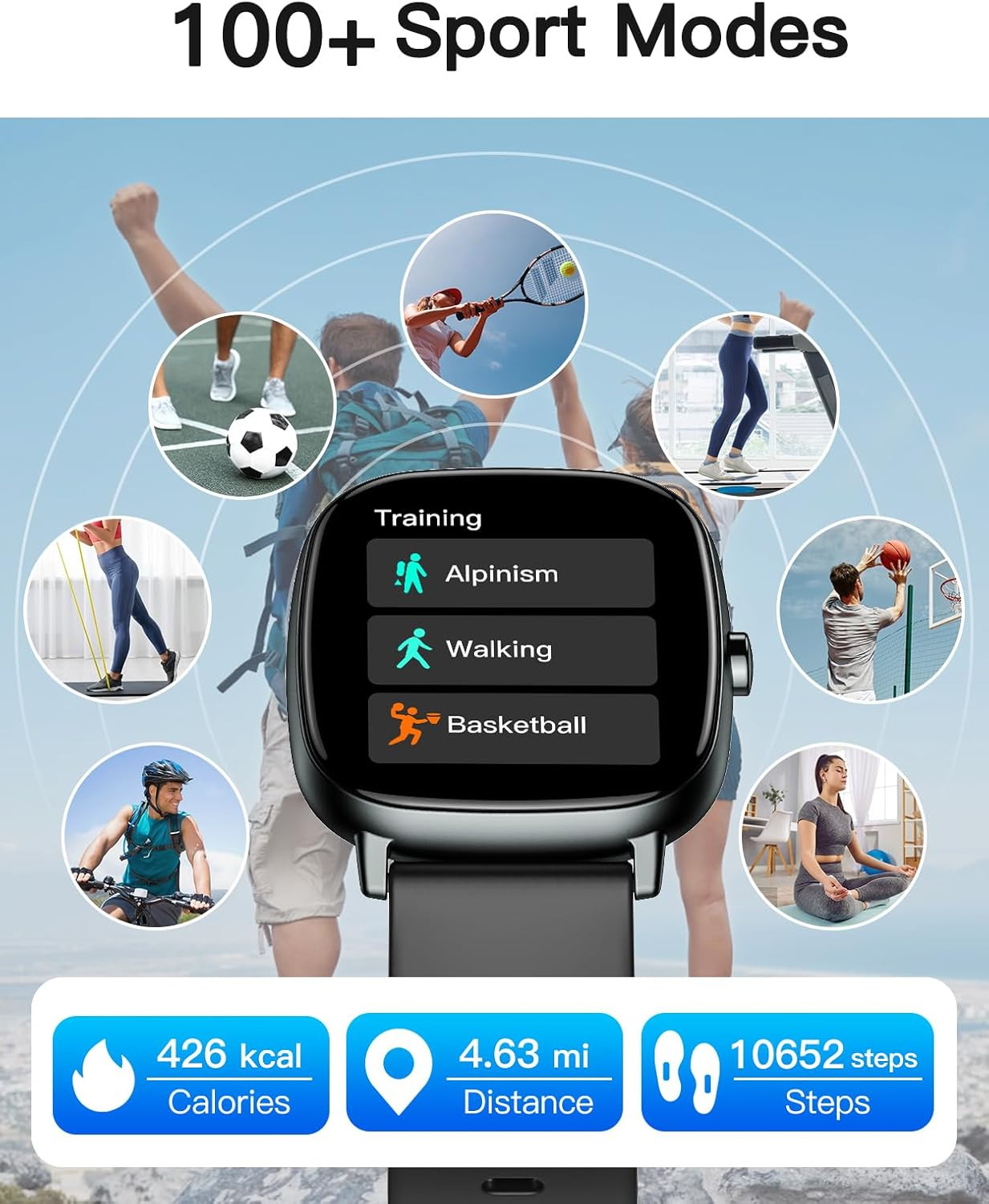 Smart Watches for Men Women with GPS Built-in, Answer/Make Calls, 1.95″ Smartwat