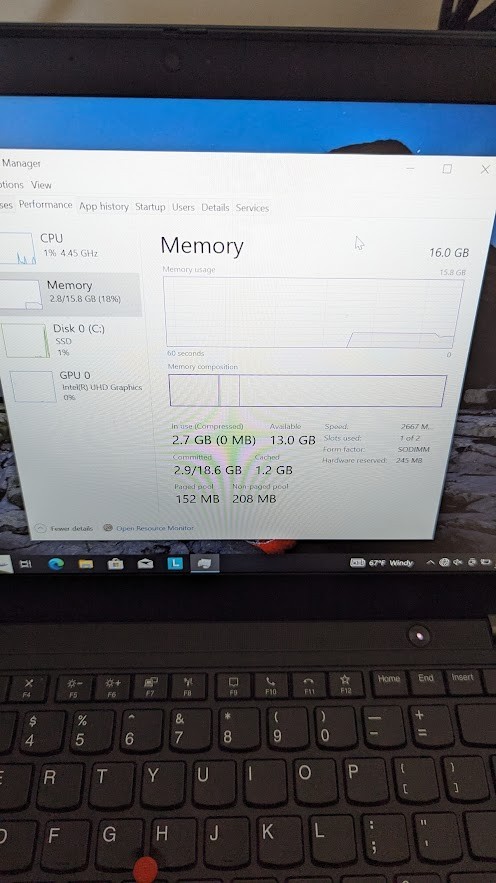 Lenovo T14 G1 i7-10610U 48GB RAM/500 GB SSD – Win 10 Pro TOUCHSCREEN