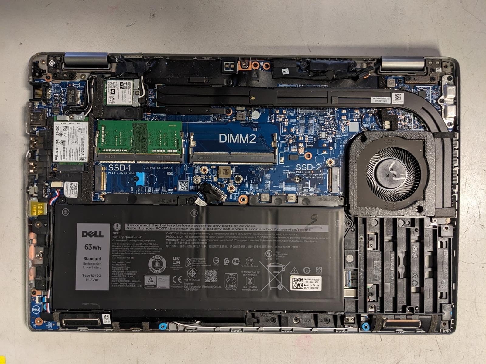 DELL LATITUDE 5520 i5-1145G7 @ 2.60GHz, 8GB RAM, NO HDD/OS – (FOR PARTS)