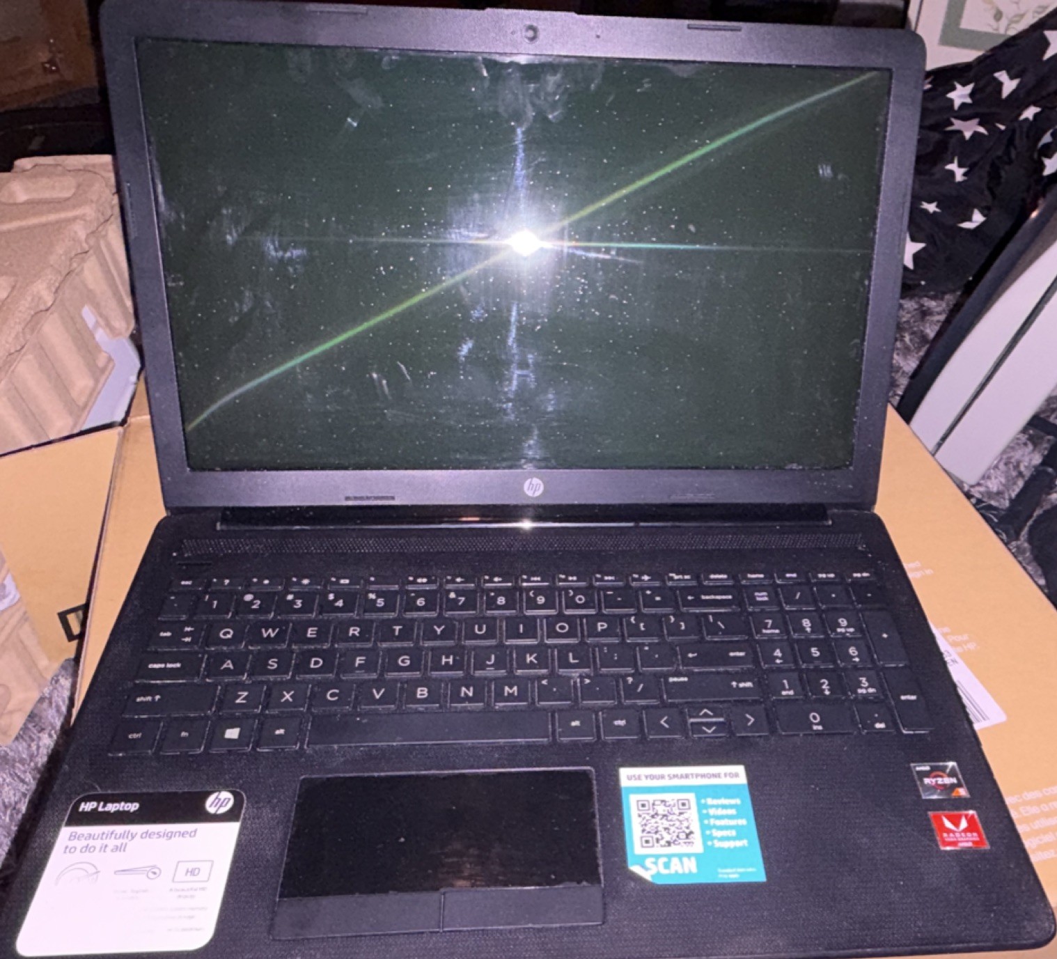 HP Notebook Laptop AMD Ryzen AMD Radeon Dedicated Graphics Black