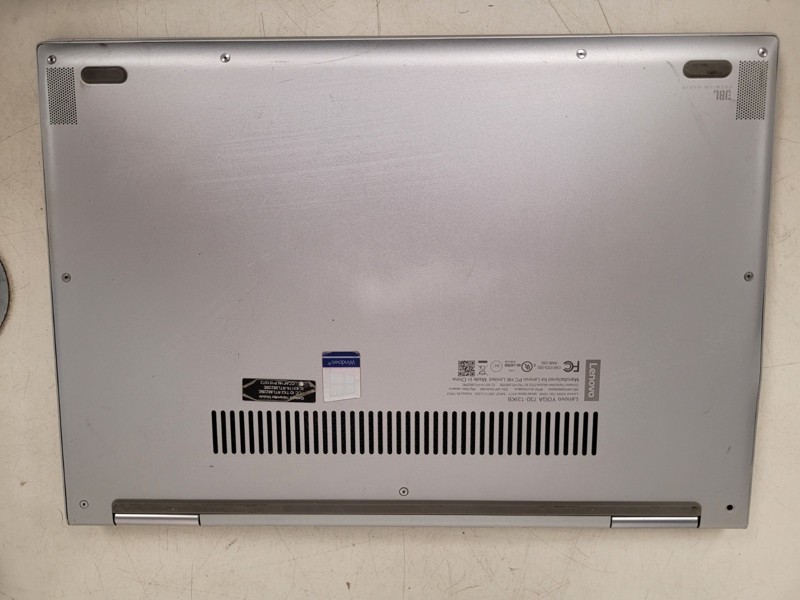 Lenovo yoga 730 14″ touch i5-8250u 1.6ghz 8gb ram no ssd *parts READ MP1DWH8E
