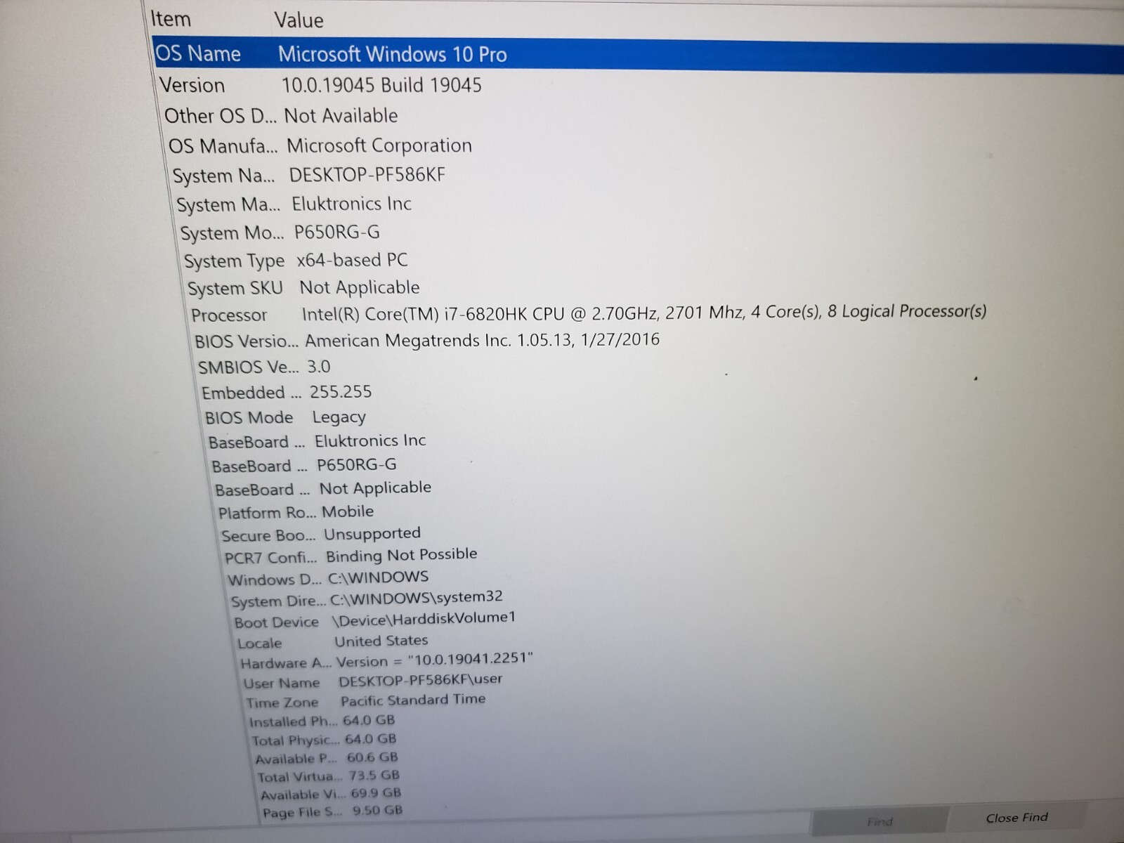 Eluktronics Clevo Gaming Laptop P650RG-G i7-6820HK GTX 980M 64GB RAM 2TB NVME