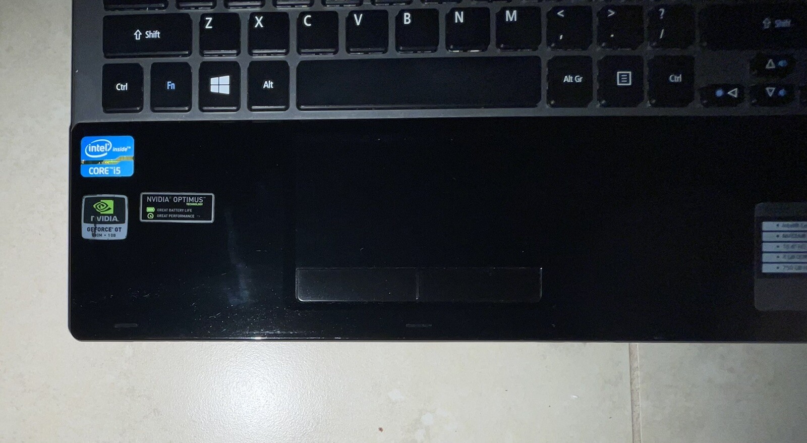 acer intel core i5-3210m 2.5ghzwith Turbo boost upto 3.1 Ghz Laptop