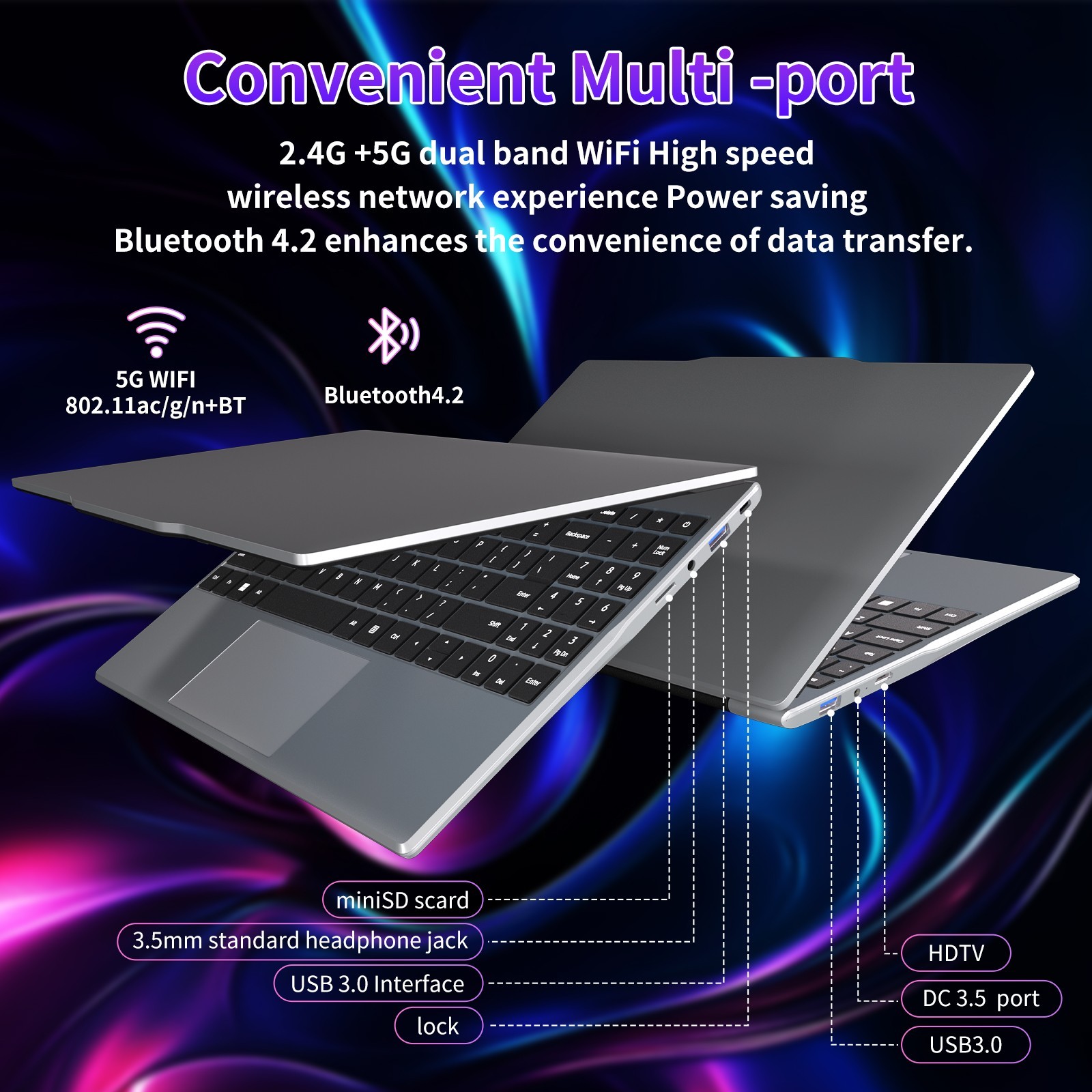 Auusda New 14.1” FHD Laptop Intel N5095 8GB RAM 512GB SSD W11 PRO Business