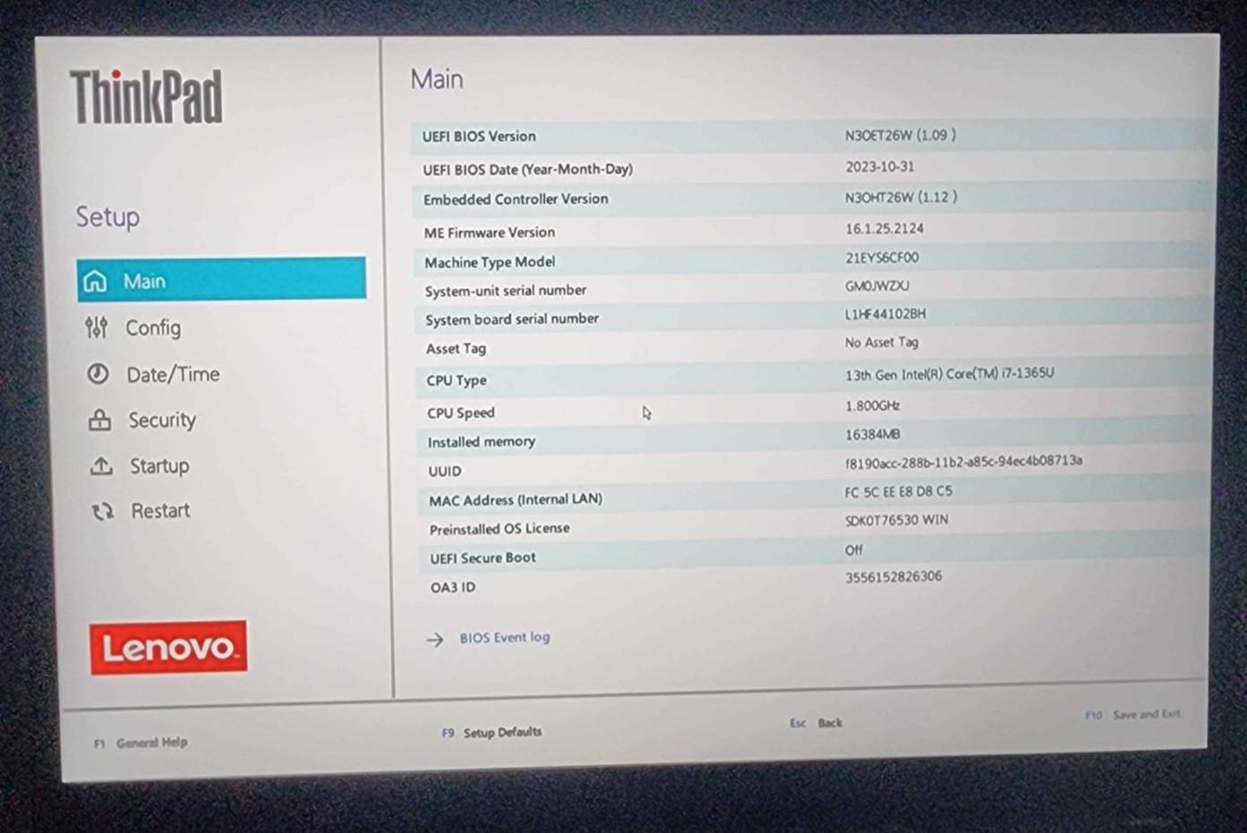 Lenovo ThinkPad X13 Gen 4 Touchscreen i7-1365U 16GB RAM 512GB SSD No OS