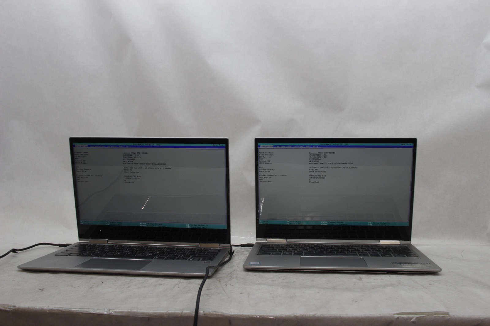 Lot of 2 Lenovo YOGA 730-13IKB 13.3″ Laptops i5-8250U 8 GB RAM NO SSDS AS-IS