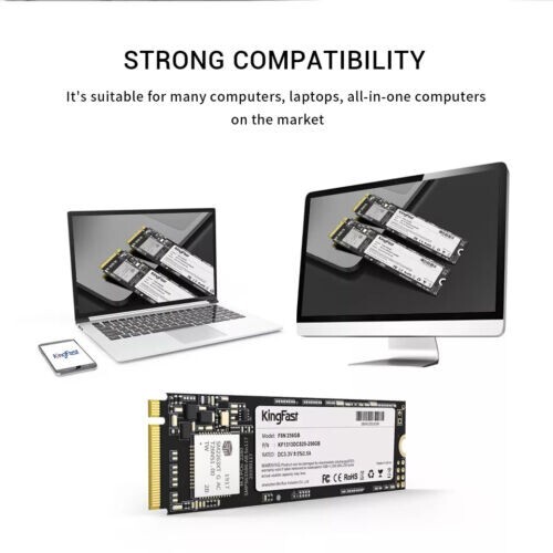 2TB M.2 NVMe PCIe Gen 3 2280 KingFast Solid State Drive SSD 6Gb/s