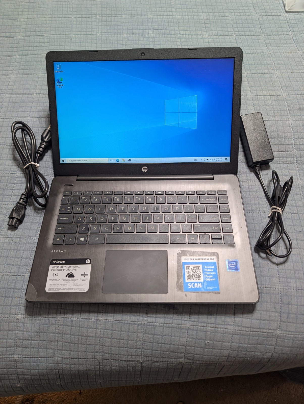 HP Stream (6SH07UA) 14-cb164wm 14 inch (32GB, Intel Celeron N, 1.10 GHz, 4GB)