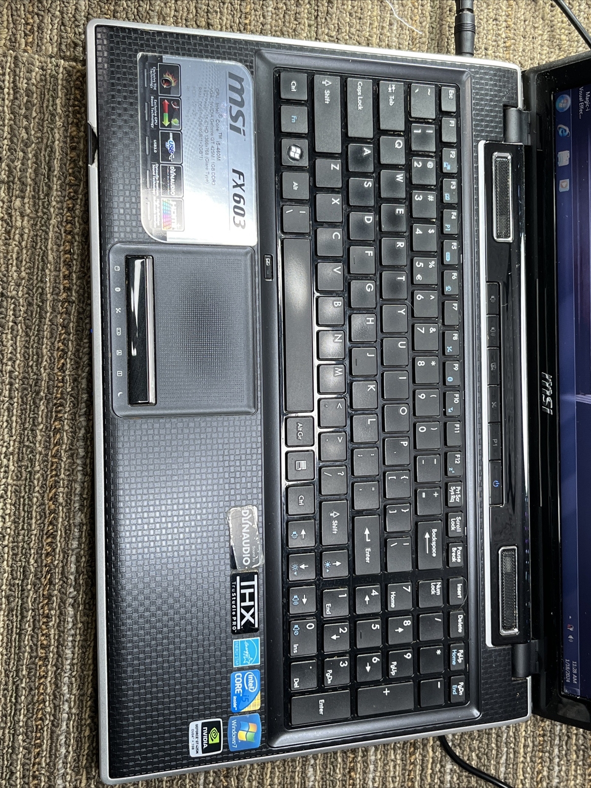 MSI MS-16G4 i5 15.6” Laptop 6GB RAM 250GB HDD Win7 Used 84678