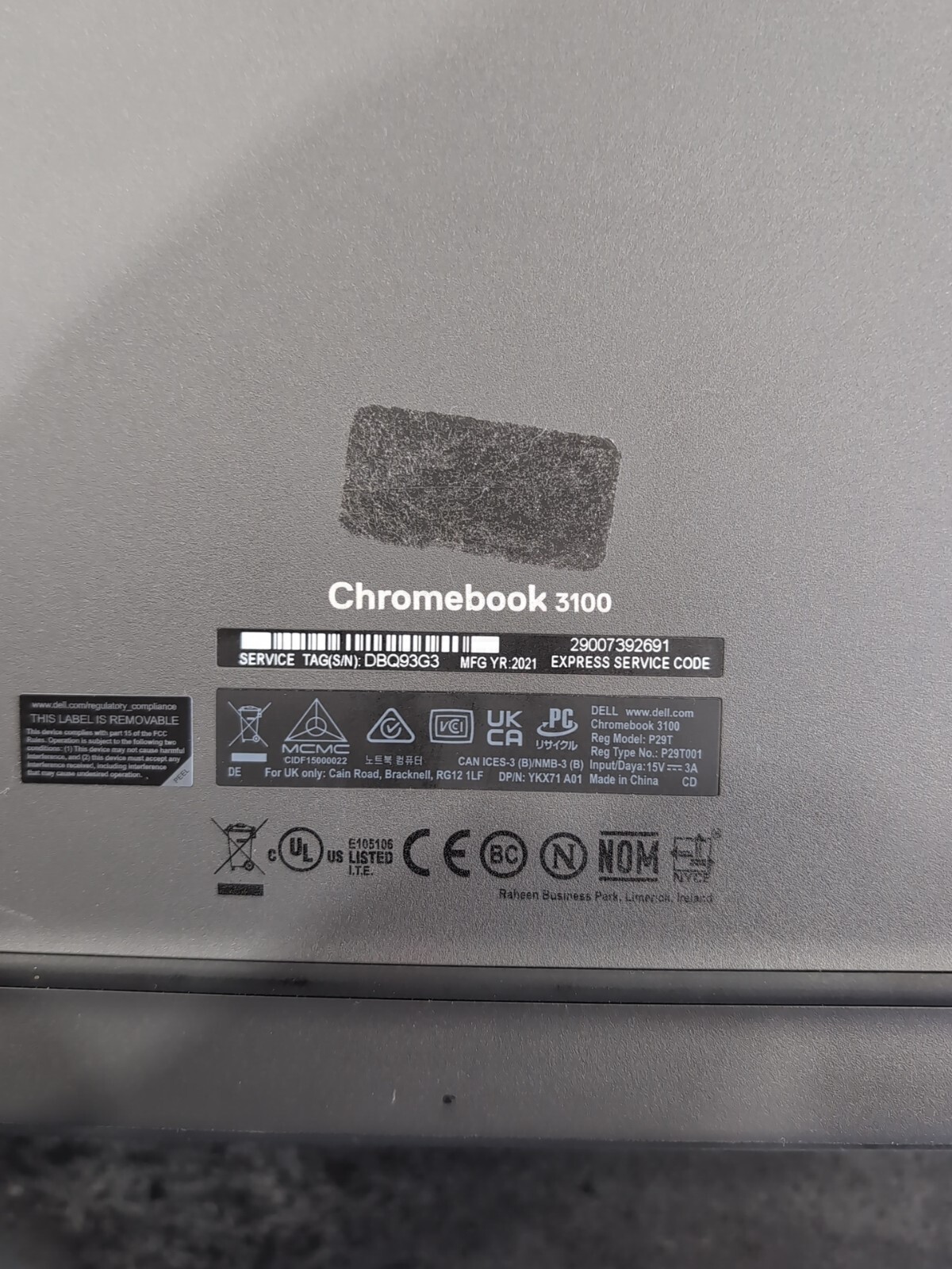 Lot Of 4 *Parts* Dell Chromebook 3100 Intel Cel. 4 GB Ram 32 GB &16 GB Versions