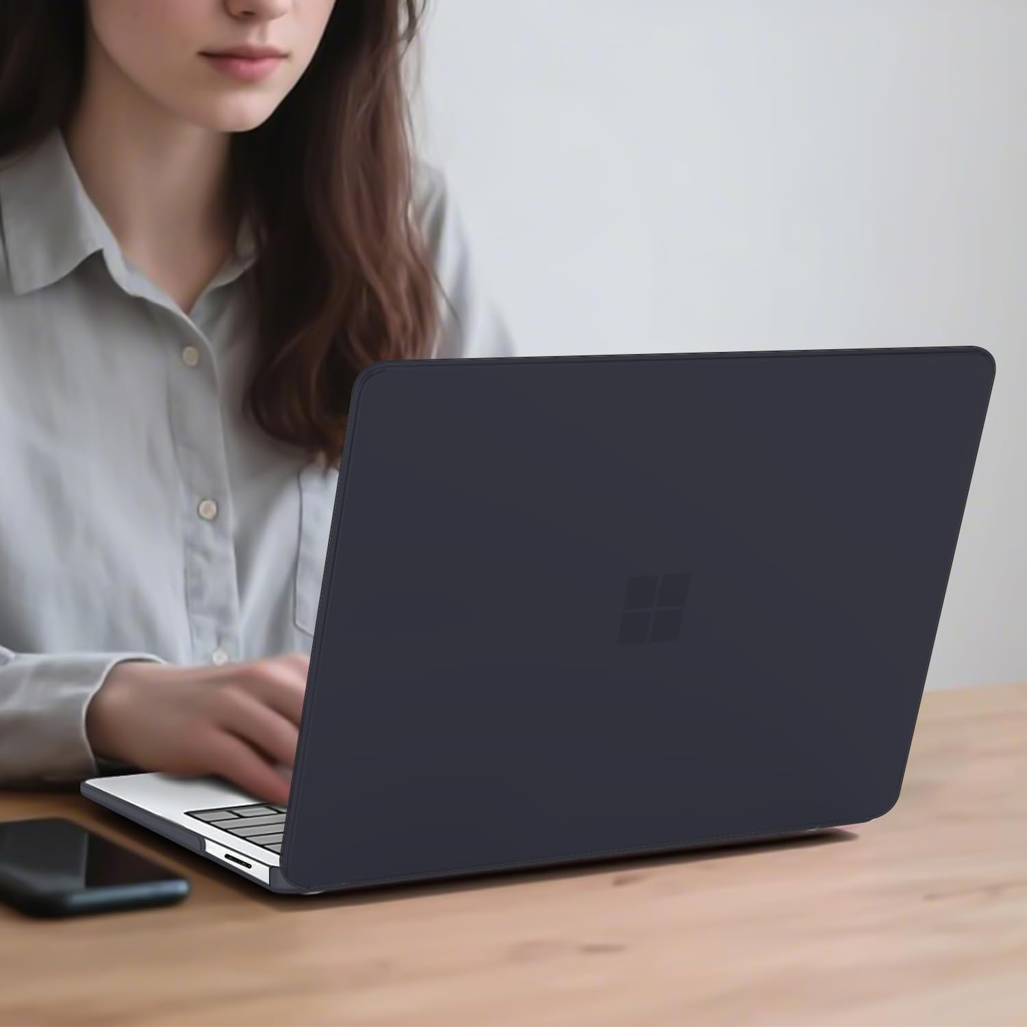 Case for Microsoft Surface Laptop 13.8-inch Touchscreen 2024, Matte Black Cover