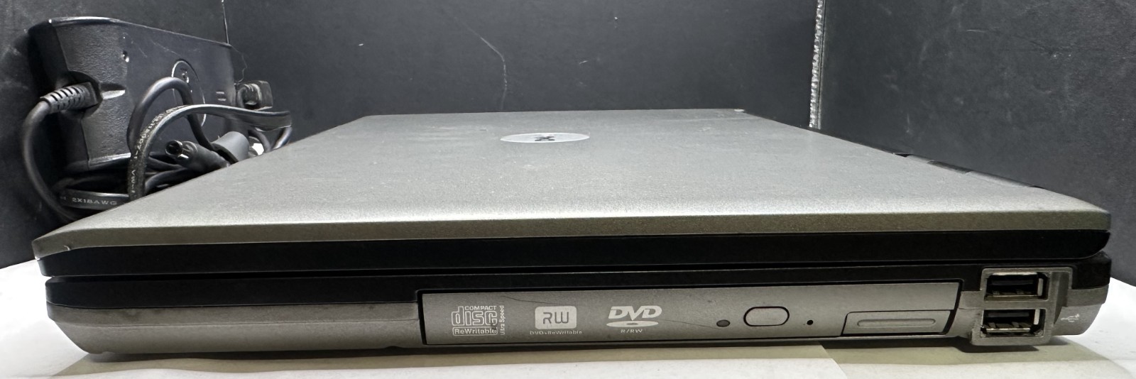 DELL D820 CORE 2 DUO, WIN 98, 64 GB SSD POWER ADAPTER, STRICTLY FOR PARTS/REPAIR