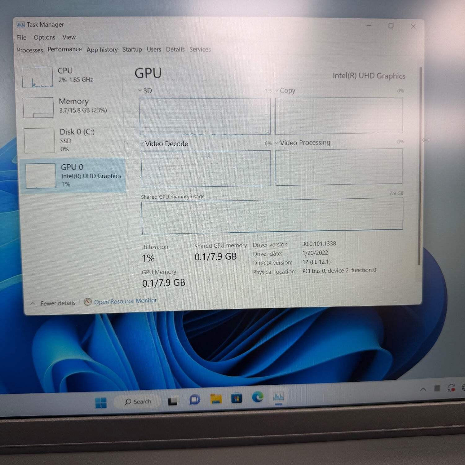 Dell Inspiron 3511 15.6″ i5-1035G1 1.2GHz 16GB RAM 500GB SSD