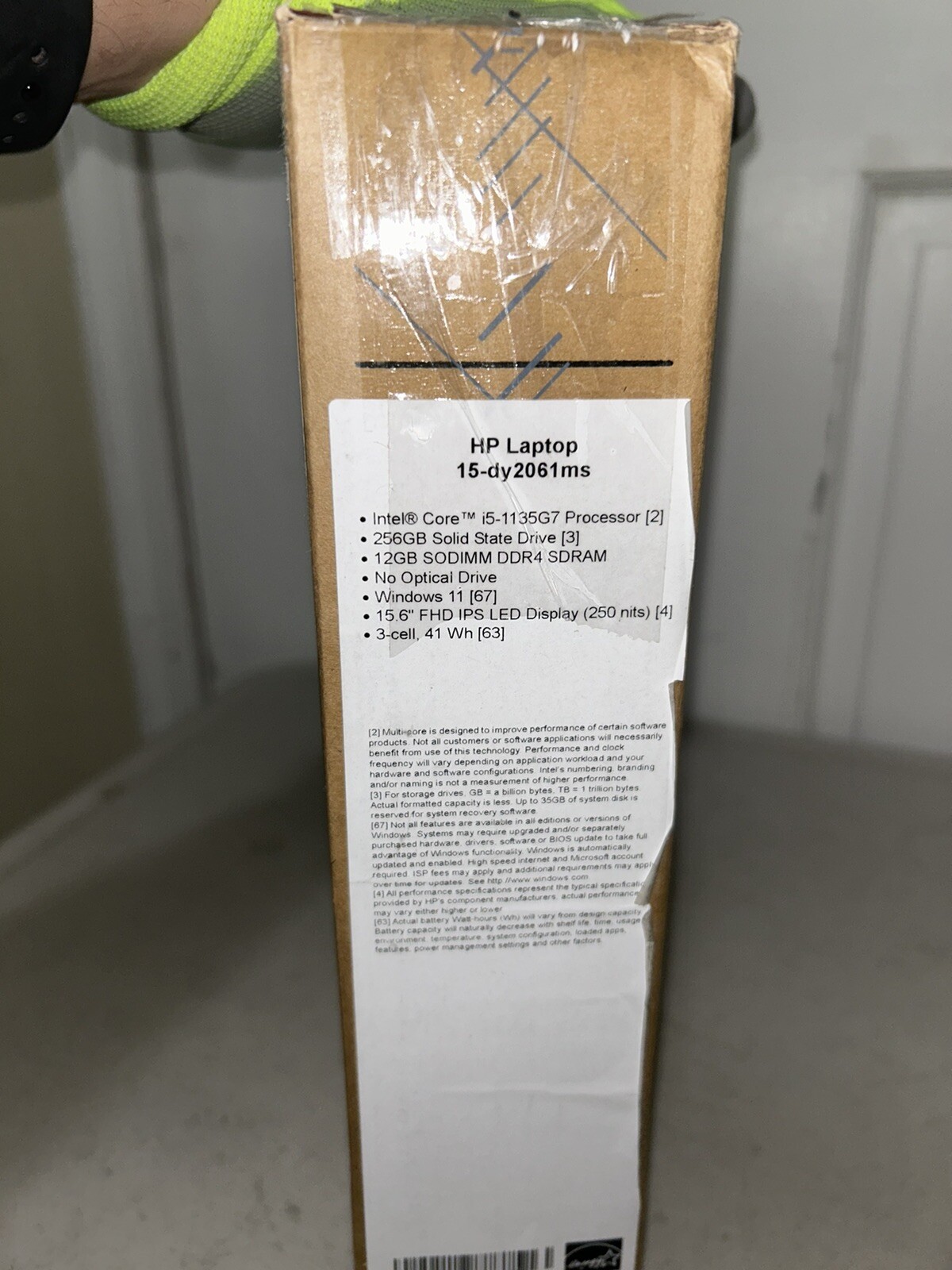HP 15.6″ Full HD (256GB SSD Intel i5 11th Gen 12GB Laptop HP 15-dy2061ms, New