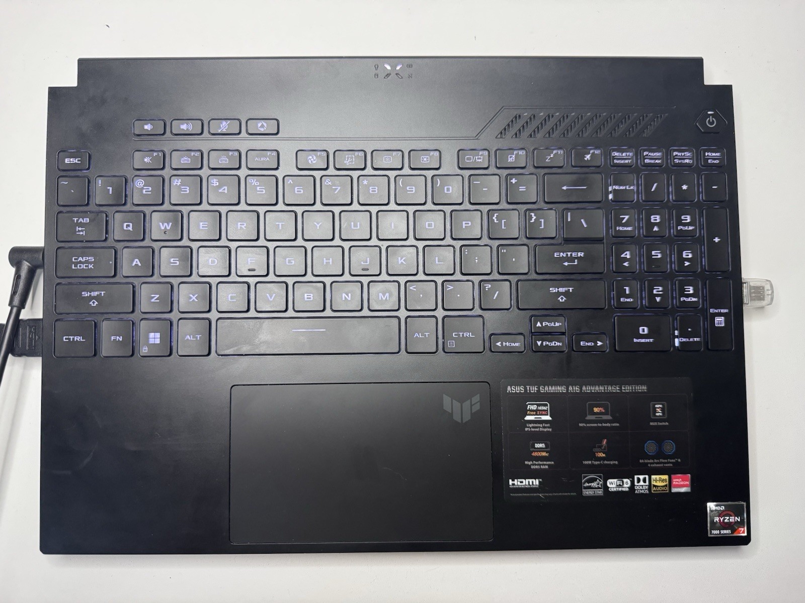 ASUS TUF Gaming FA617NT Ryzen 7 7735HS Laptop RX7600s No RAM NO SSD For Parts