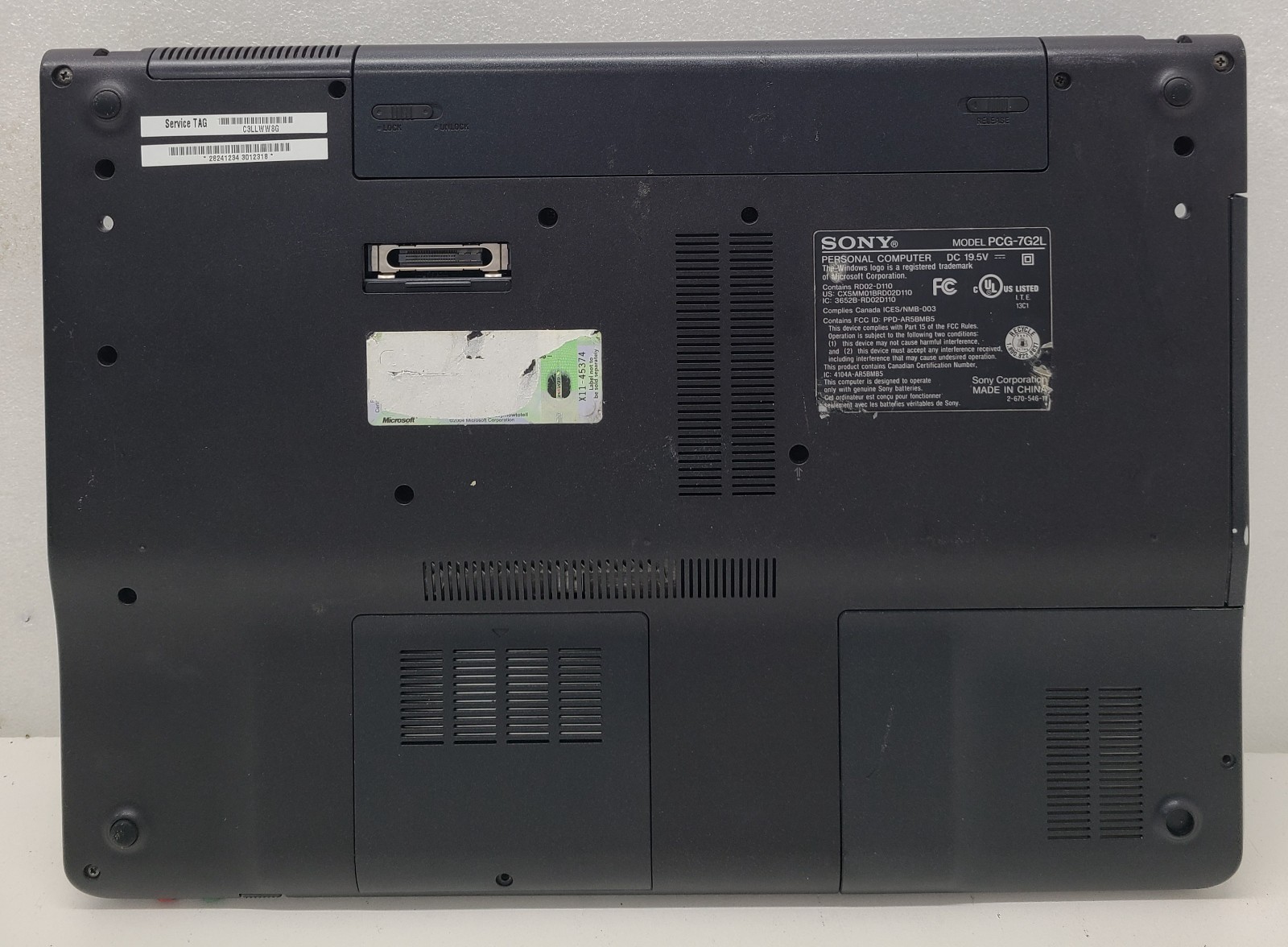 Sony VAIO VGN-FS810/W Laptop Intel Celeron M NO RAM/HD/OS/POWER (FL)