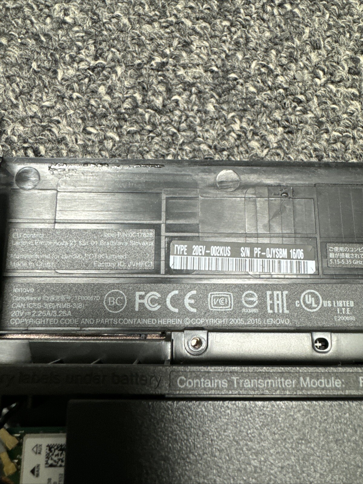 Lenovo ThinkPad E560 Laptop 15,6In Intel Core i7-6500U For Parts Not Working