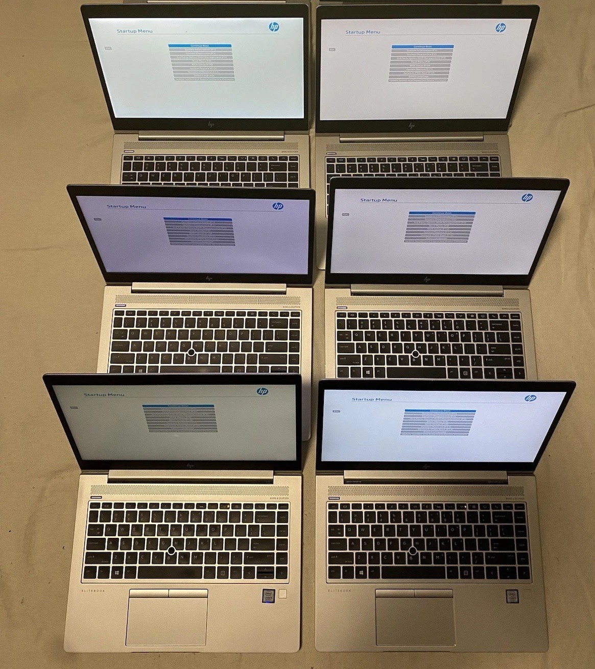 Lot Of 6x HP Elitebook 840 G6 I5 Laptops w/8-16GB RAM