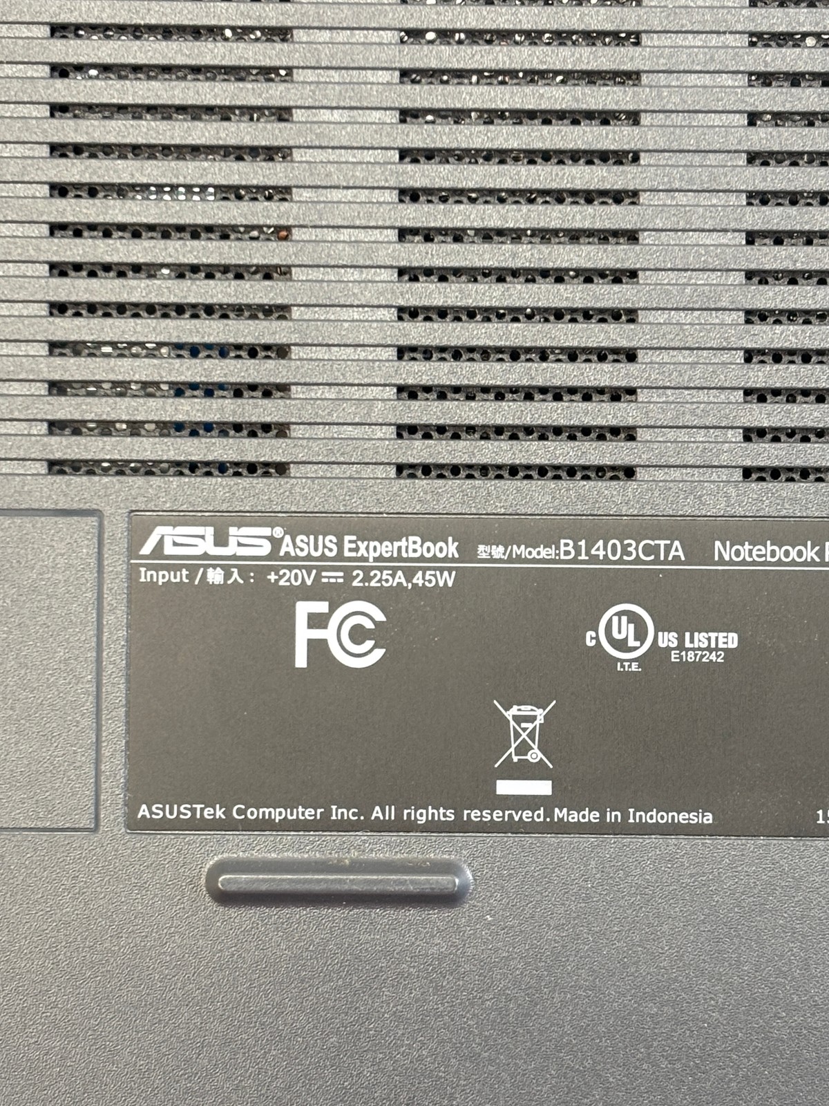 ASUS ExpertBook B1403CTA Intel N150 800 MHz 4GB RAM 128GB SSD 14″