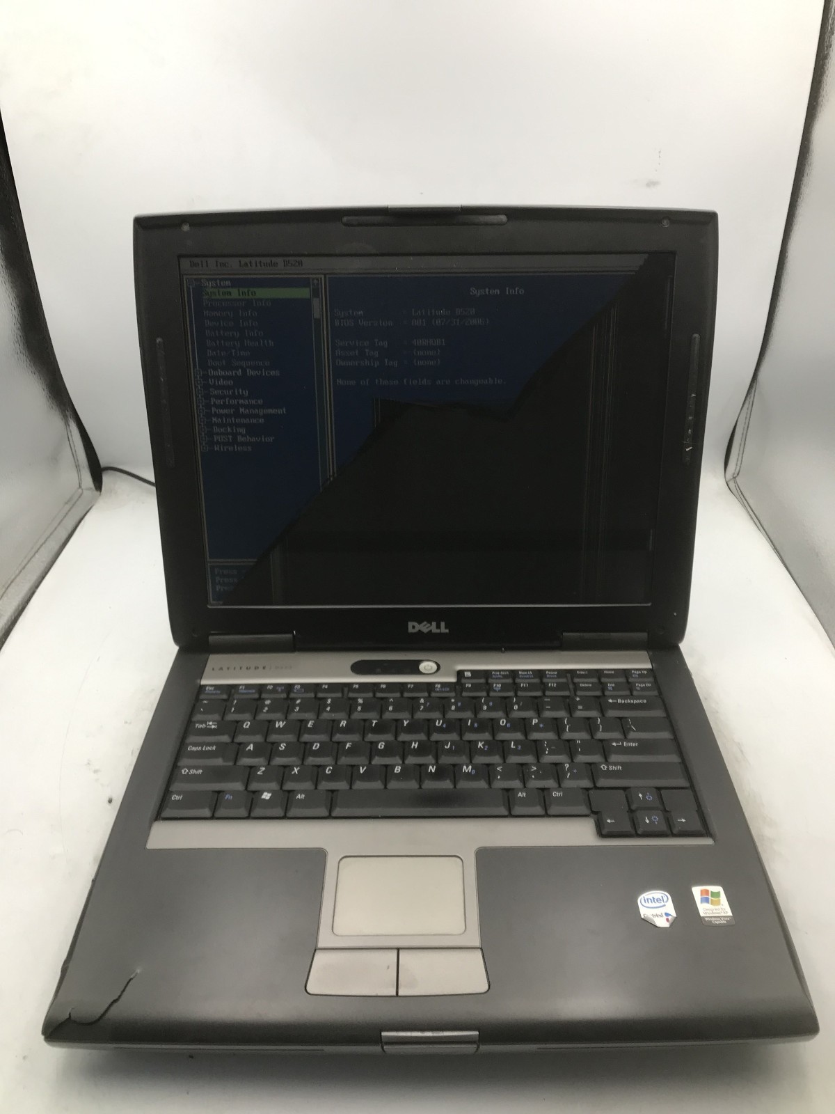 DELL LATITUDE D520 – FOR PARTS/REPAIR – INTEL CORE 2 DUO – NO RAM -READ DESC- BB