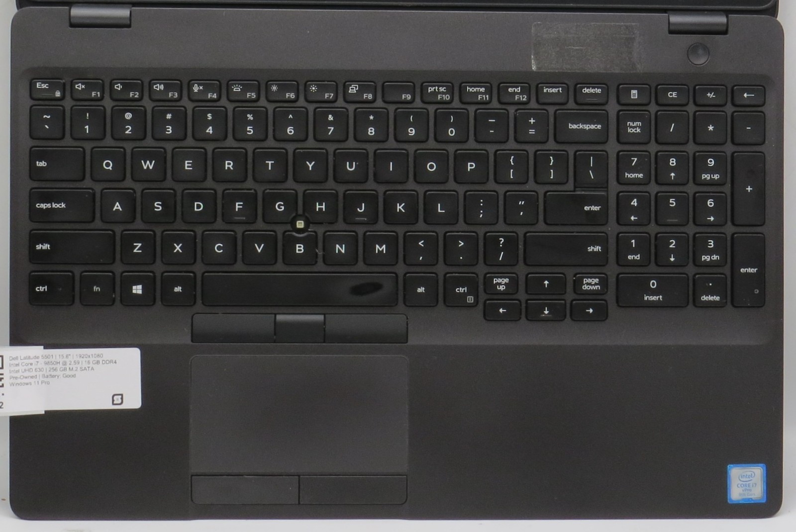 Dell Latitude 5501 i7-9850H 16GB DDR4 RAM 256GB M.2 Win11 Pro
