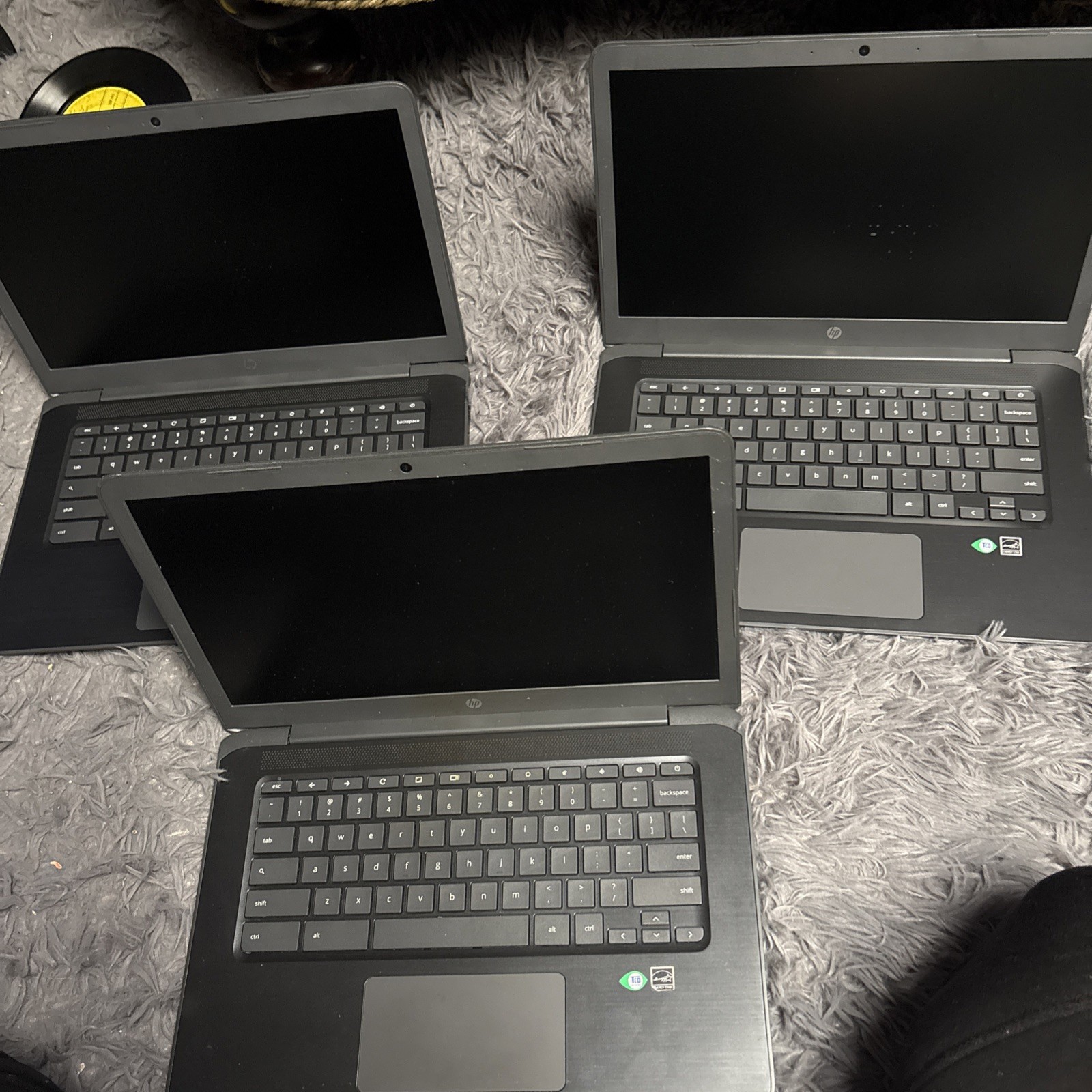 Lot of 3 HP Chromebook 14A G5 14 inch (32GB, AMD A4, 1.60GHz, 4GB) Laptop – Gray