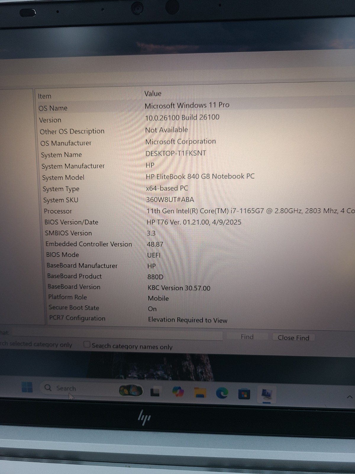 HP EliteBook 840 G8 i7-1165G7 2.70GHz 16GB Ram 512GB SSD Win 11 Pro
