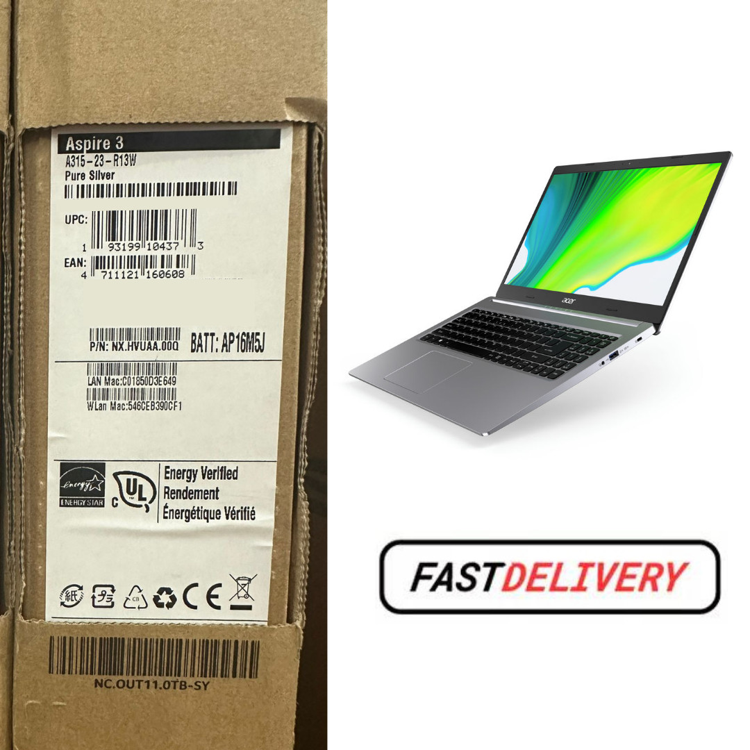 NEW Acer Aspire 3 15.6″ Laptop AMD Athlon 3050U 8GB RAM 256GB SSD Win11 (Silver)