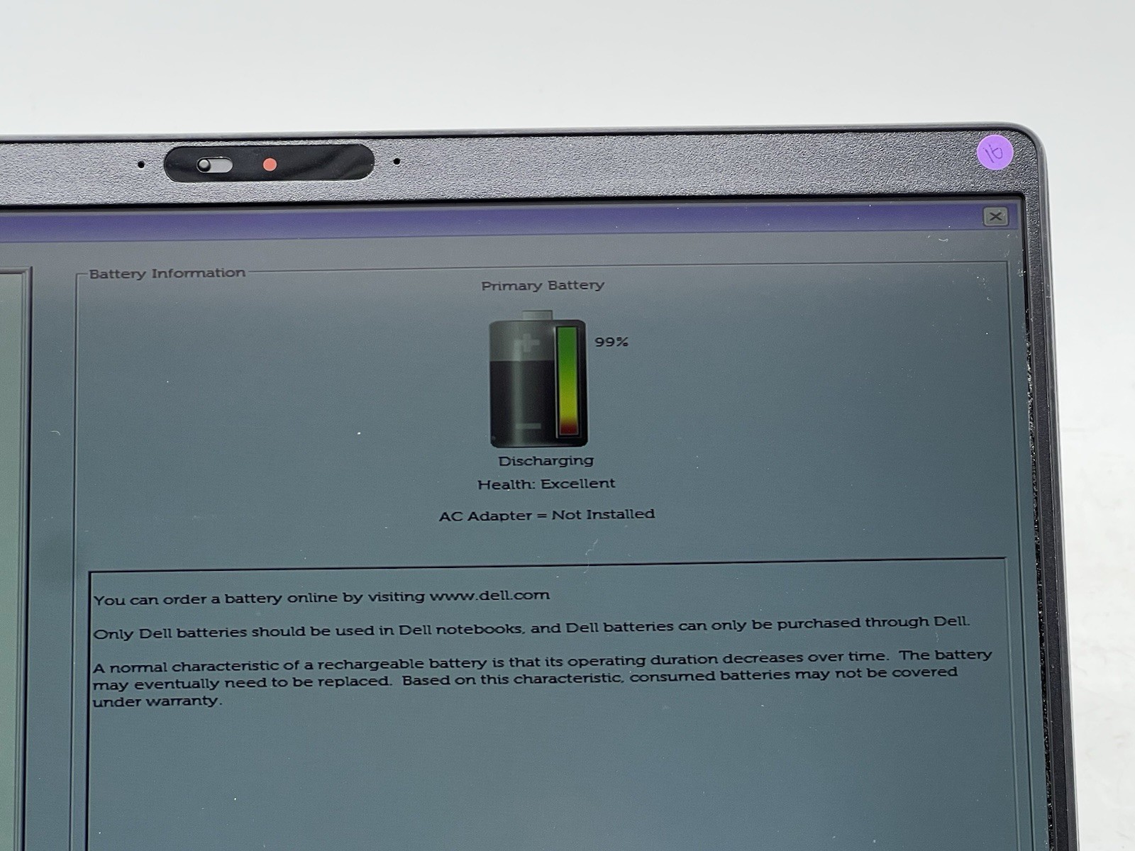 Dell Latitude 5300, i7-8665U CPU, @ 1.90GHz, 8GB RAM-No HDD/OS/Adapter
