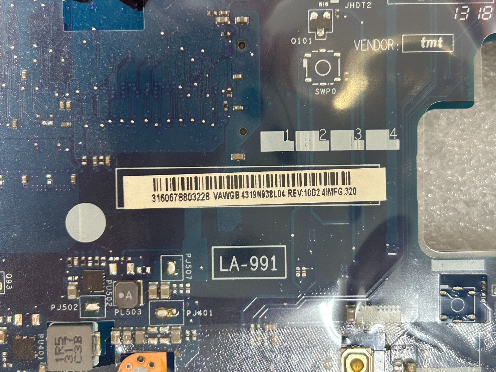 OEM LENOVO G505 Motherboard AMD E1-2100 APU W/RADEON HD Graphics 1.0 LA-9912P