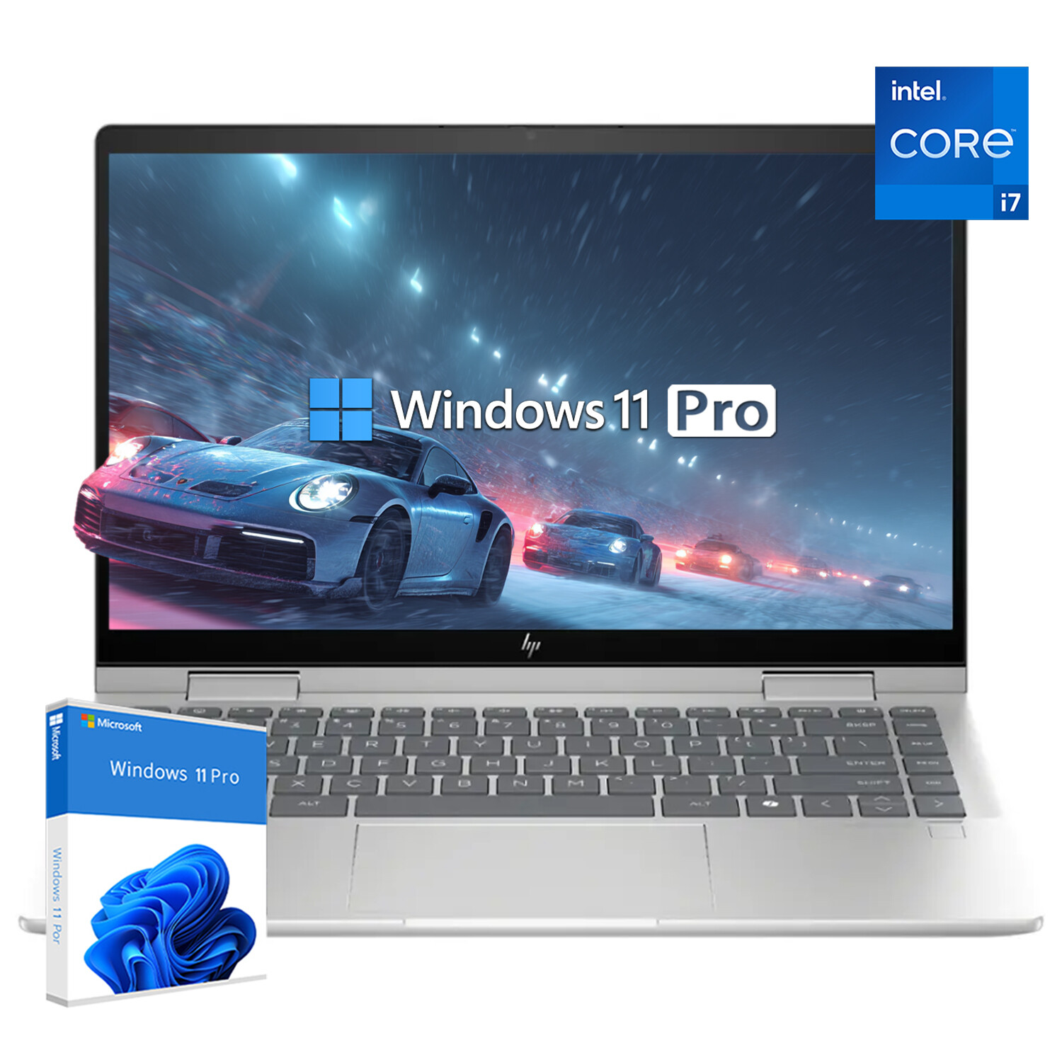 2025 HP Touch Laptop 15.6″ 10-Core Intel i7, Up to 64GB RAM & 2TB SSD, Win11 Pro