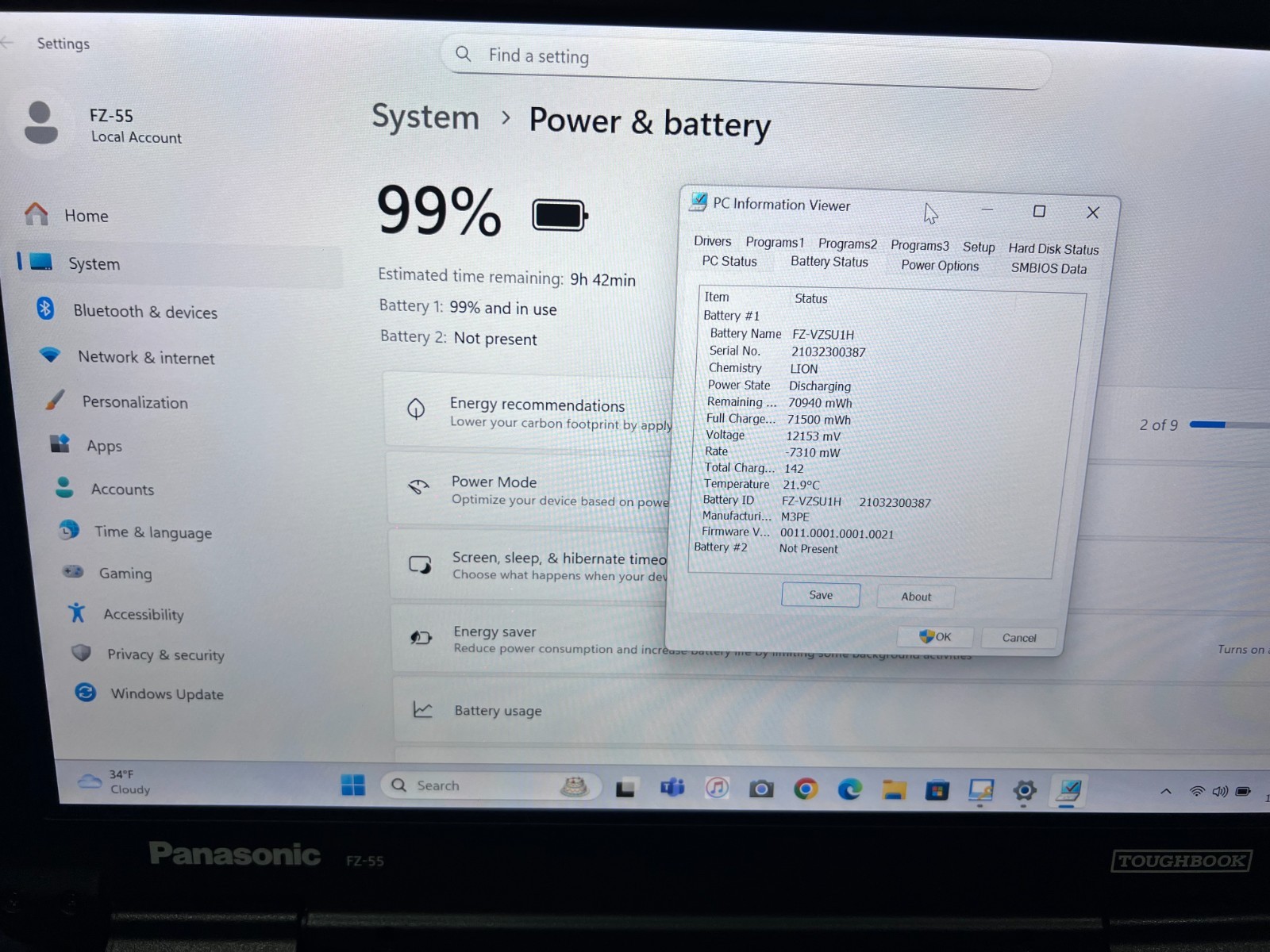 FZ-55C262CVM i5-8365U, 512GB NVMe OPAL,16GB Mem,VGA,HDMI, GPS, Touchscreen,Win11
