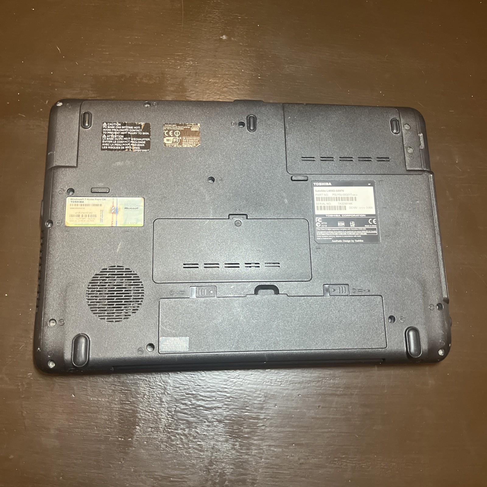 Toshiba Satellite Labtop L455D-S5976 250 GB HDD Widescreen For Parts Only As Is