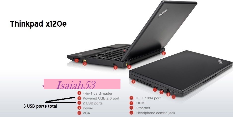 ✂ Lenovo Thinkpad x120e E-350 11.6″ ULTRA-portable NETBOOK laptop + good battery