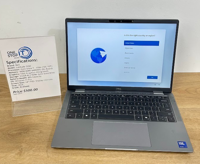 Dell Latitude 7450, Core Ultra 7 155U, 16GB DDR5, Intel Graphics, 512GB SSD 2024
