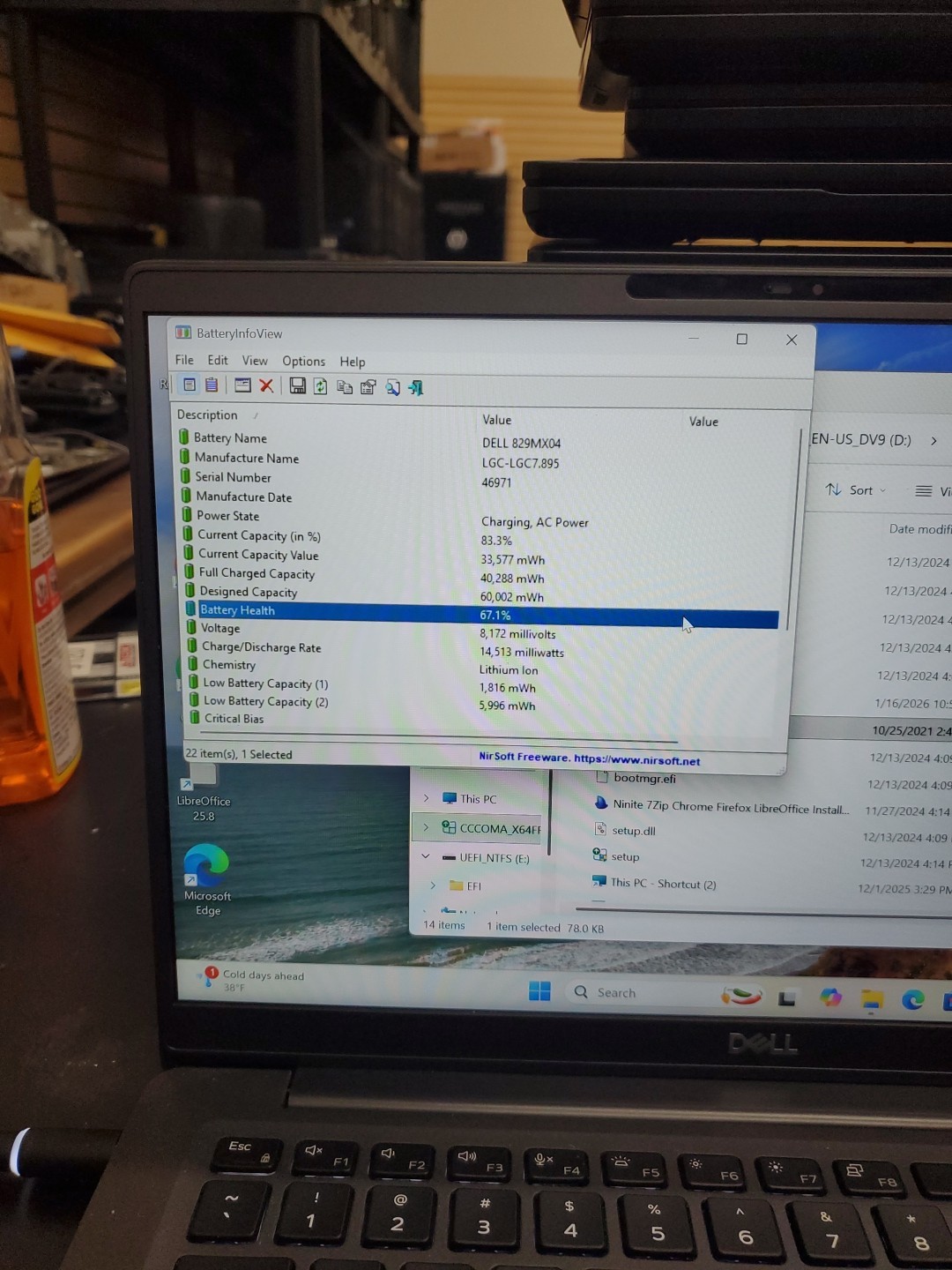 Dell Latitude 7400 14″ i5-8365U 8GB 256gb SSD Laptop W11P 011626-2