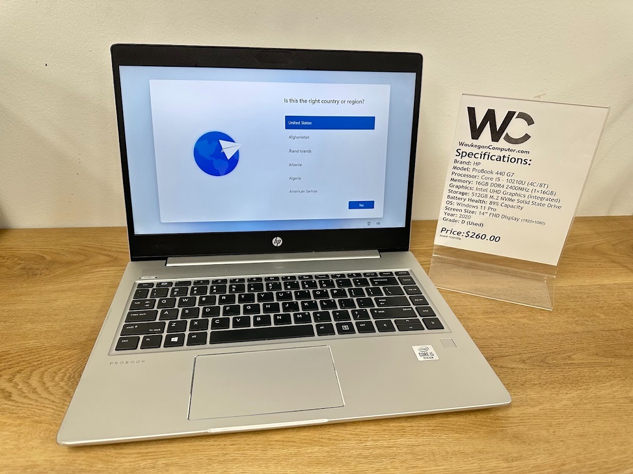 HP ProBook 440 G7 Core i5 – 10210U 16GB DDR4, 512GB SSD, 2020