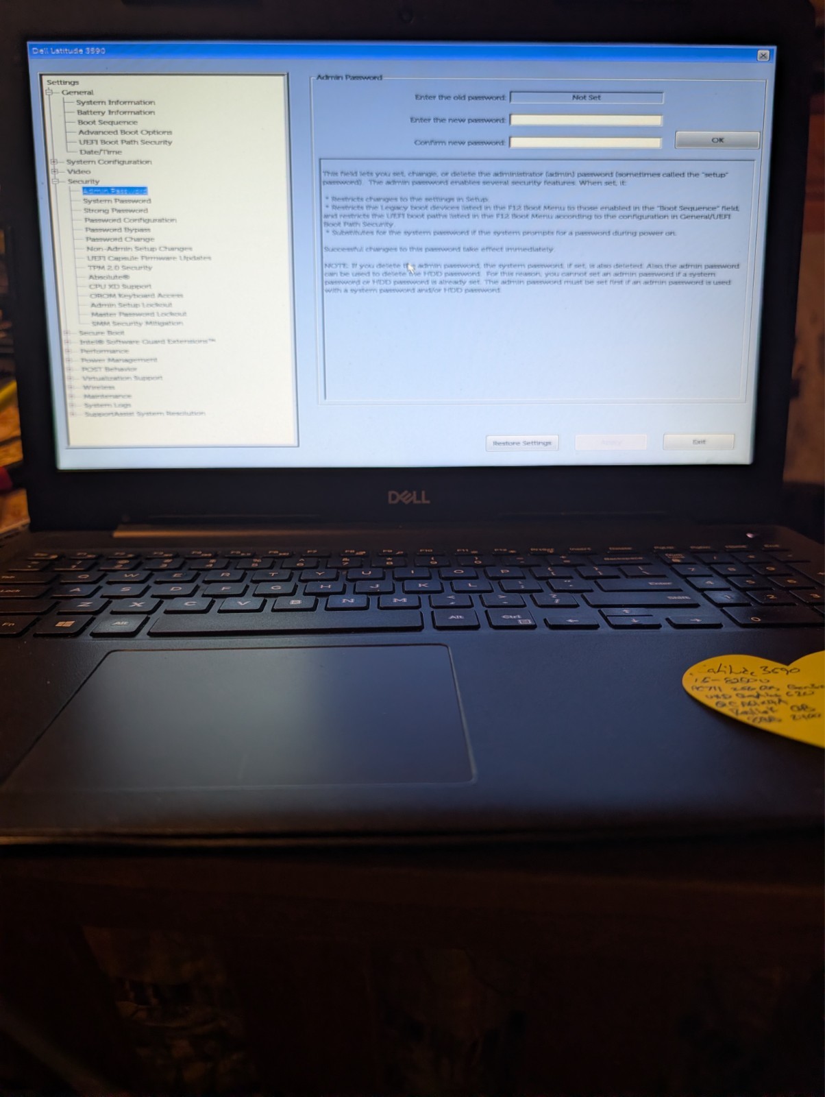Dell Latitude 3590 Laptop, i5-8250U, 8GB DDR4. 256 GB NVMe, Wifi + BT, Win11 Pro