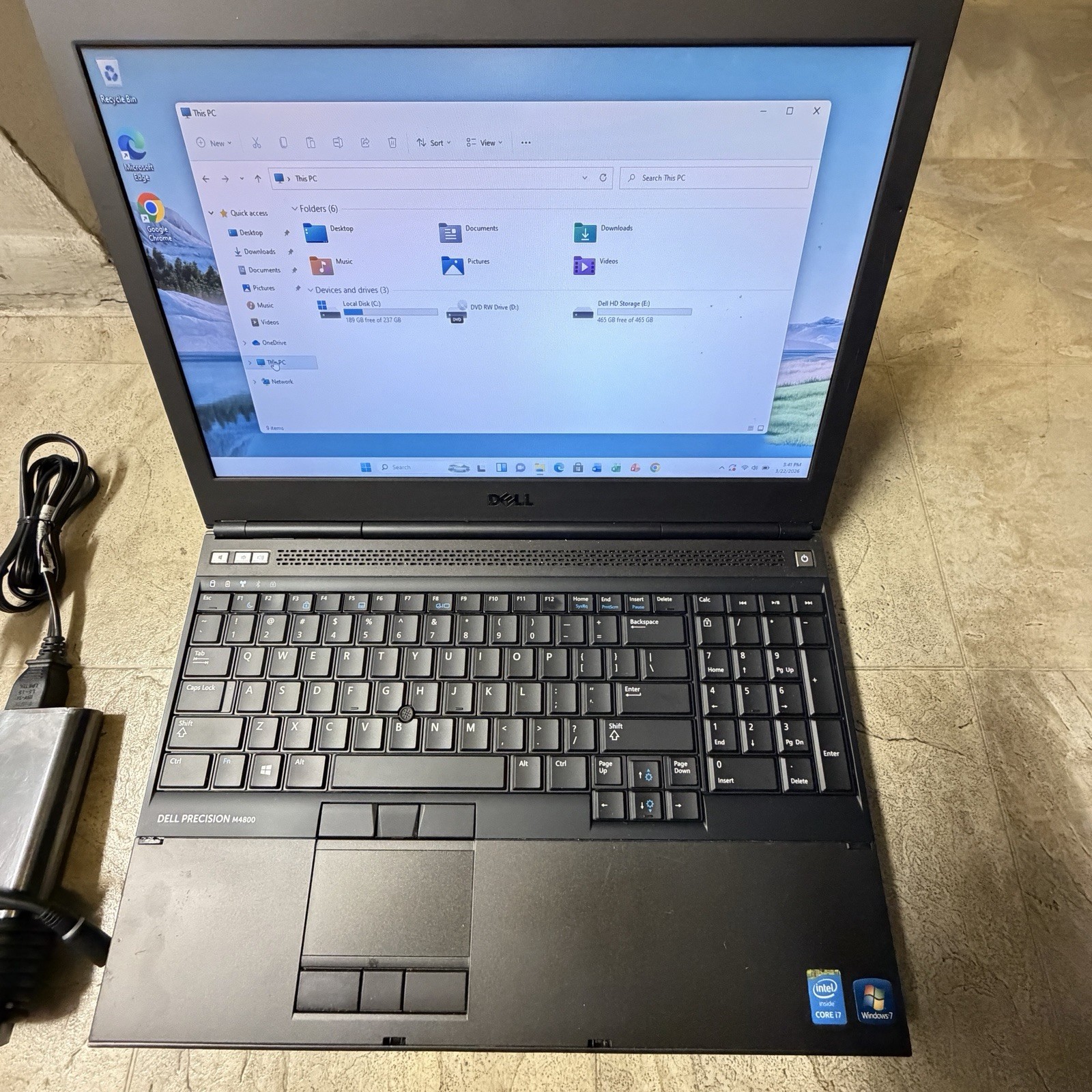 Dell Precision M4800 15″ I7-4800M-256GB+500GB -16GB / Windows 11 Pro 64bit