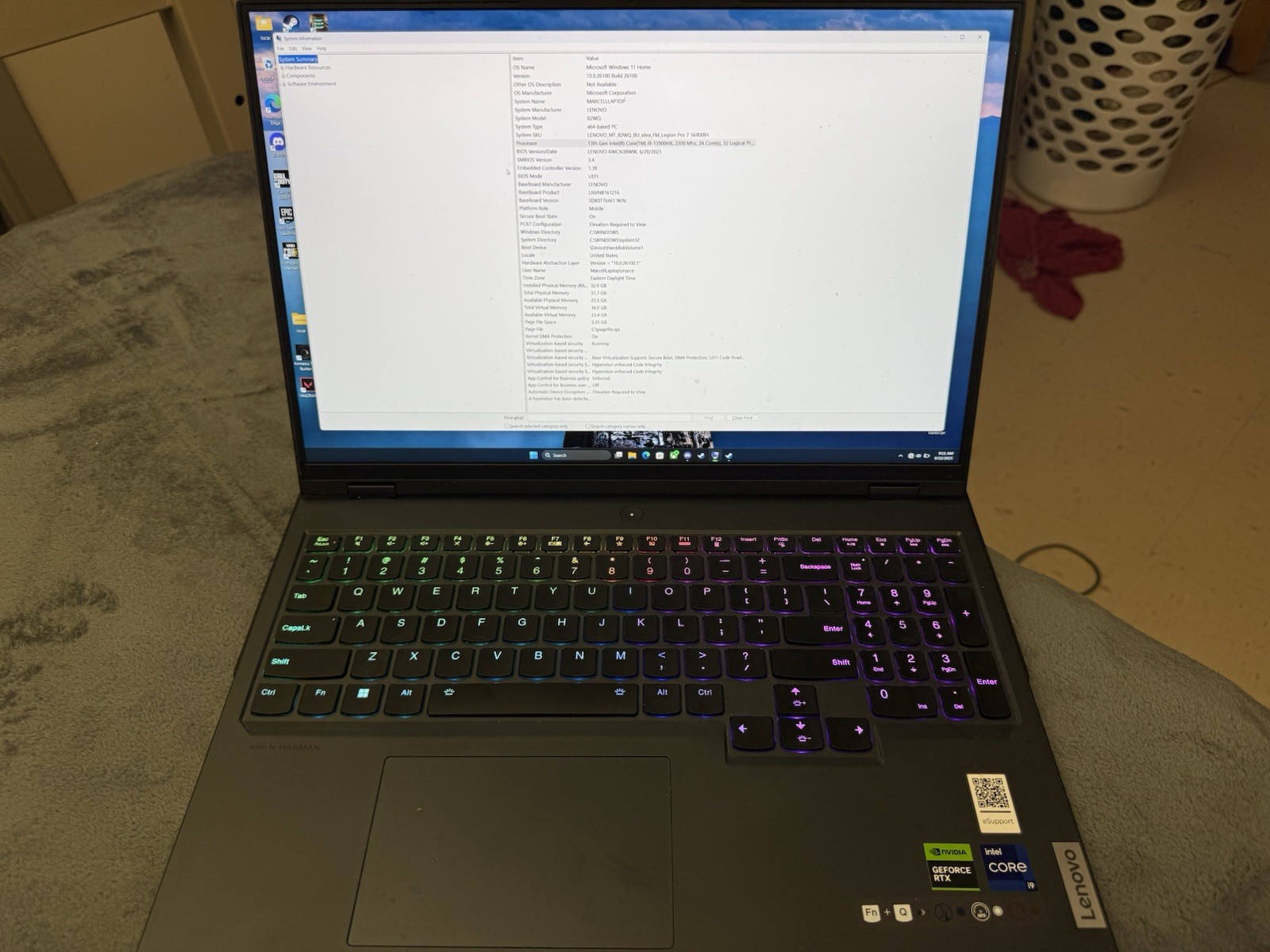 Lenovo Legion 7i Pro Gen 8 16” Gaming Laptop (2023 Model)