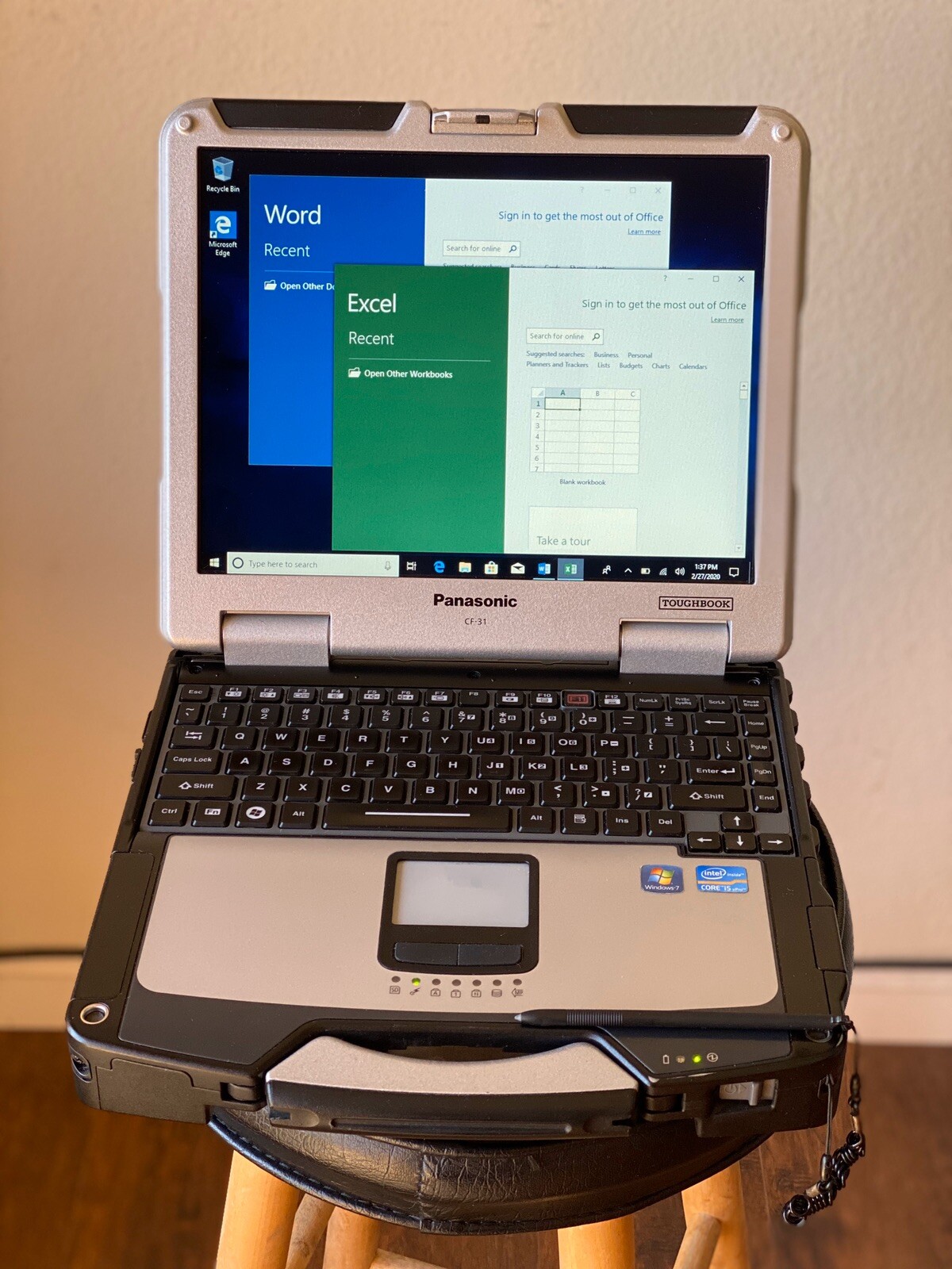 Panasonic Toughbook Rugged CF-31 Core i5 8GB RAM Windows 7 Pro OutDoor Laptop