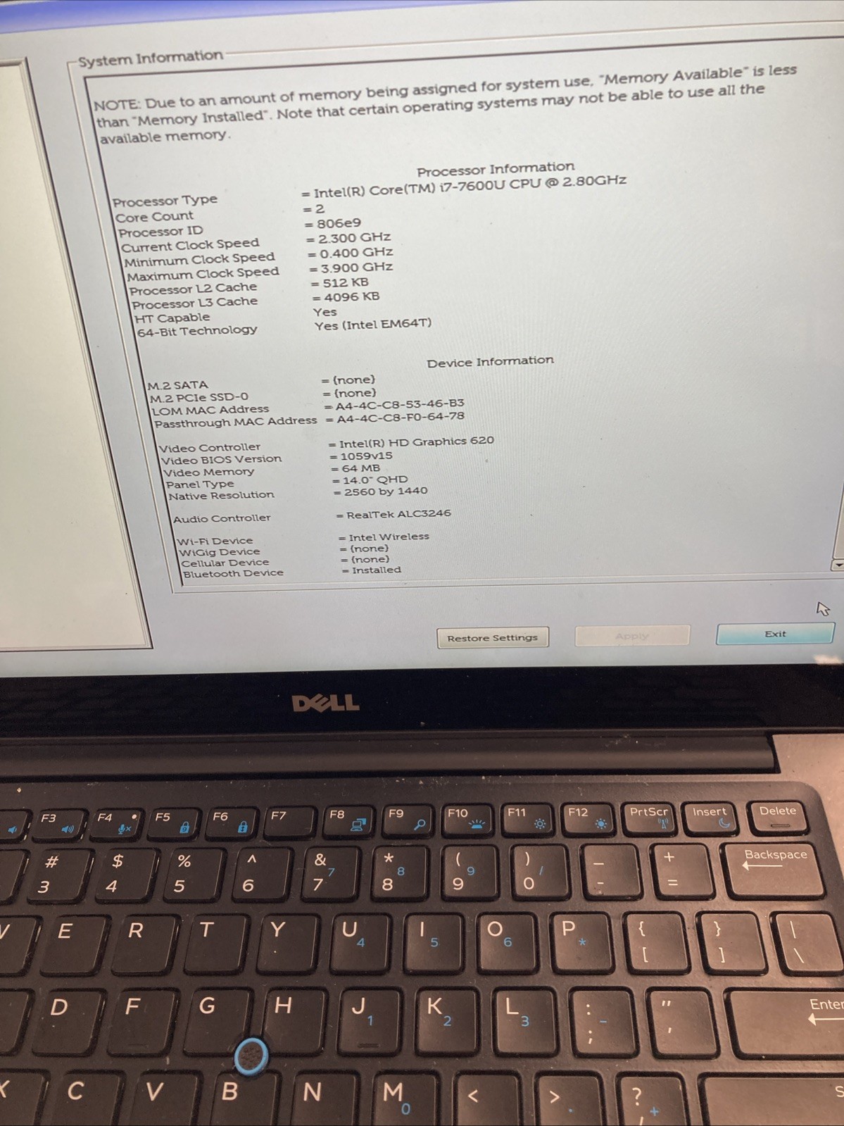 Dell Latitude 7480 – 14″ FHD, 2.8GHz i7, 8GB RAM, No HDD| Touchscreen #1010